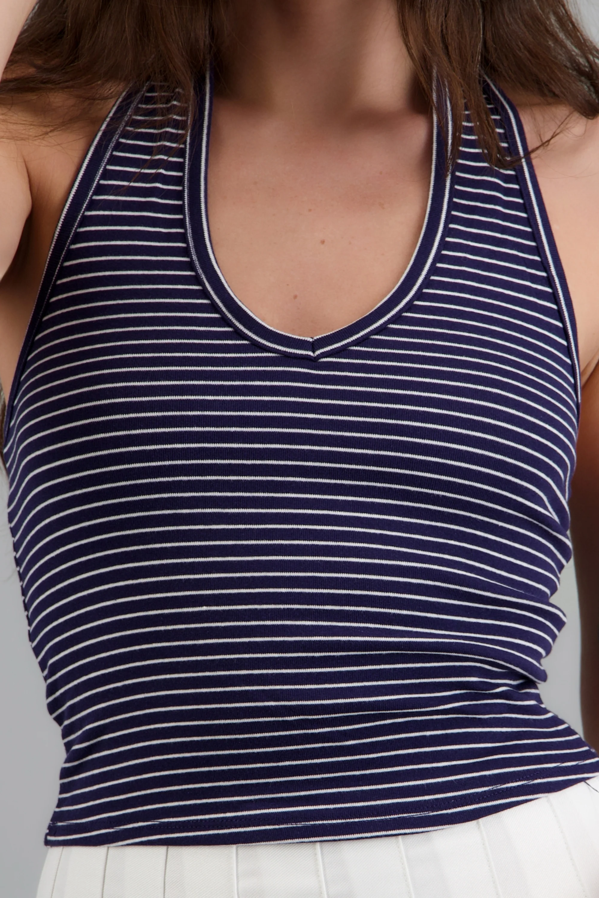 Top escote v halter rayas - Image 2