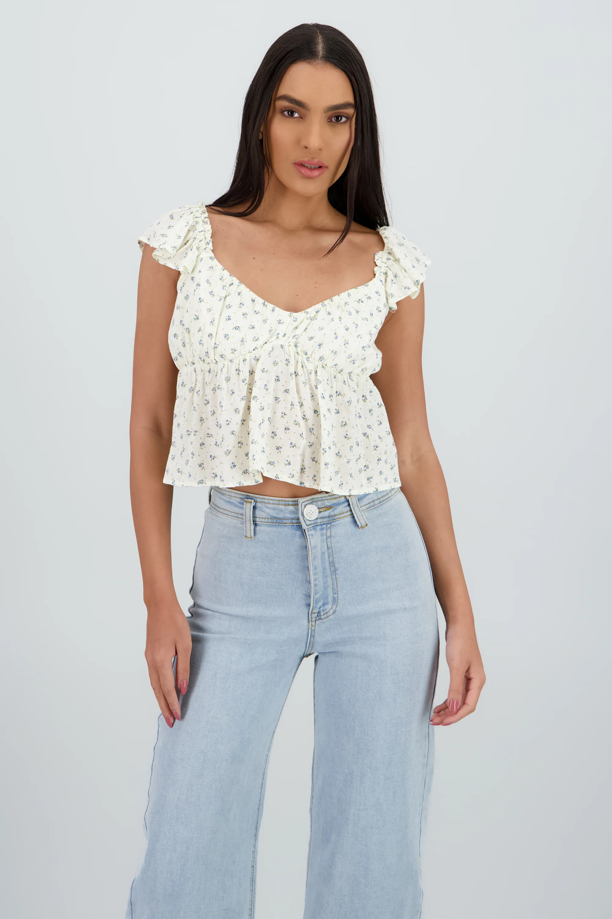 Top fluido con escote en V - Image 2