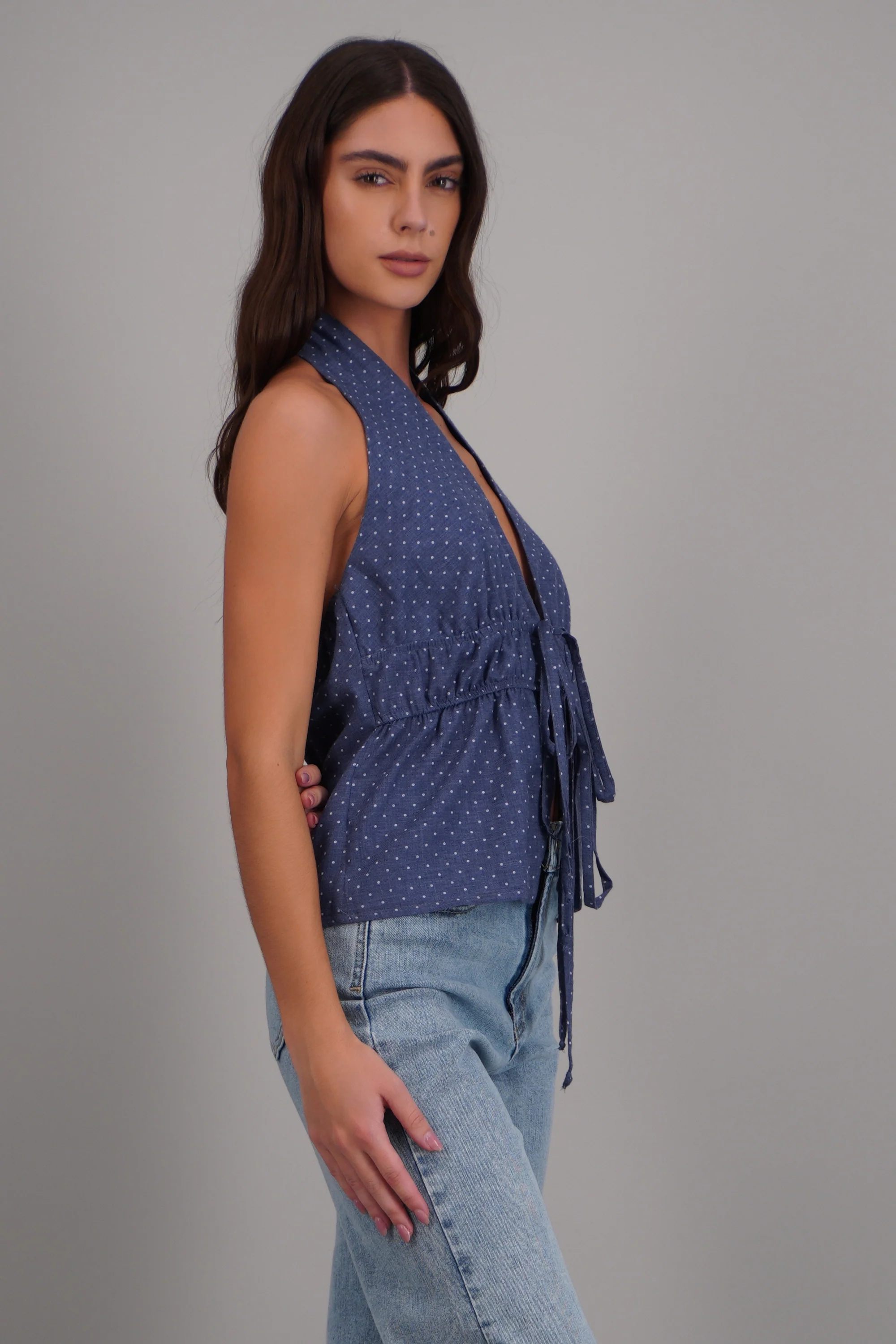 Top halter amarre polka dots - Image 3