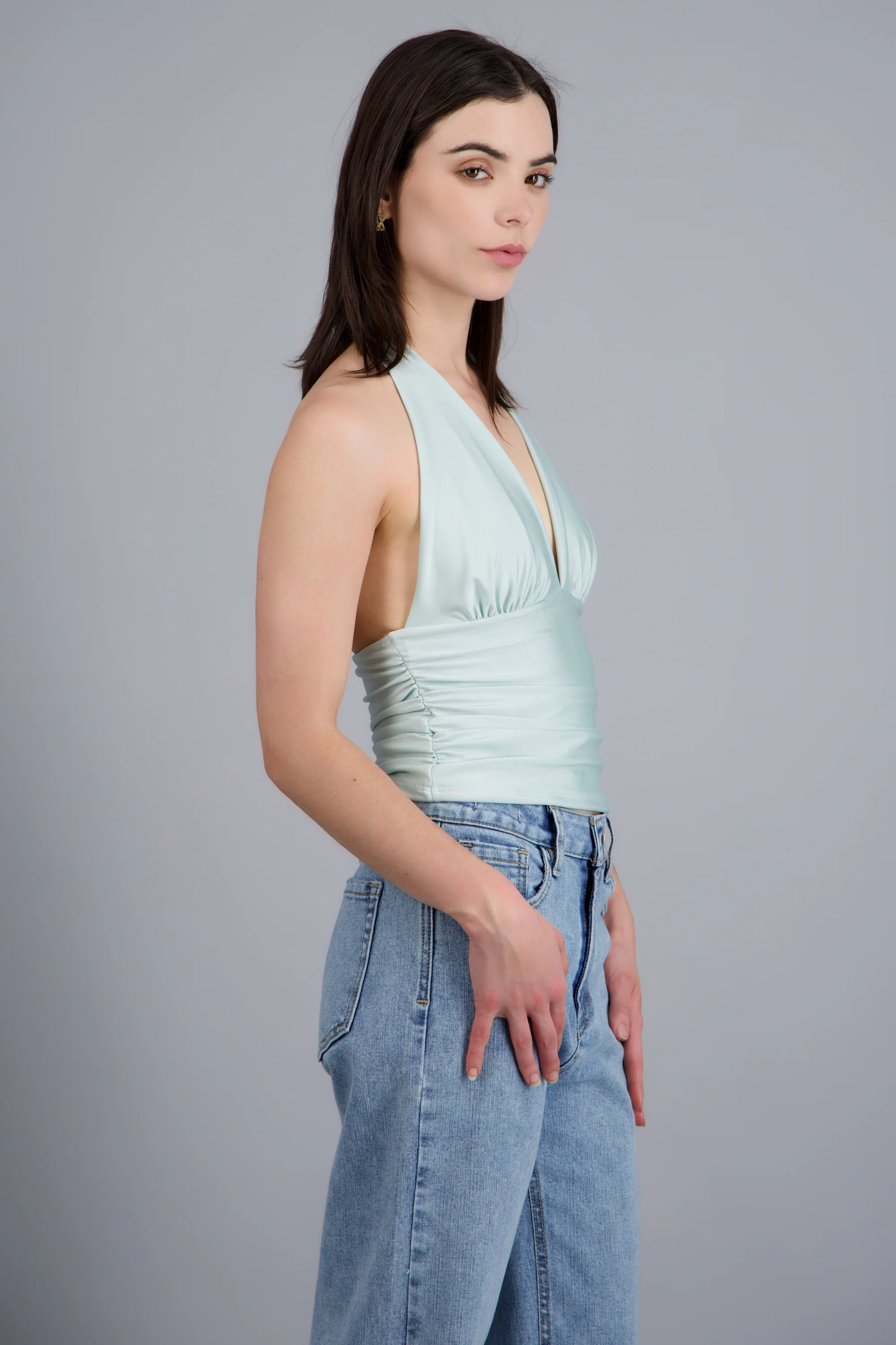 Top halter detalle pliegues - Image 3