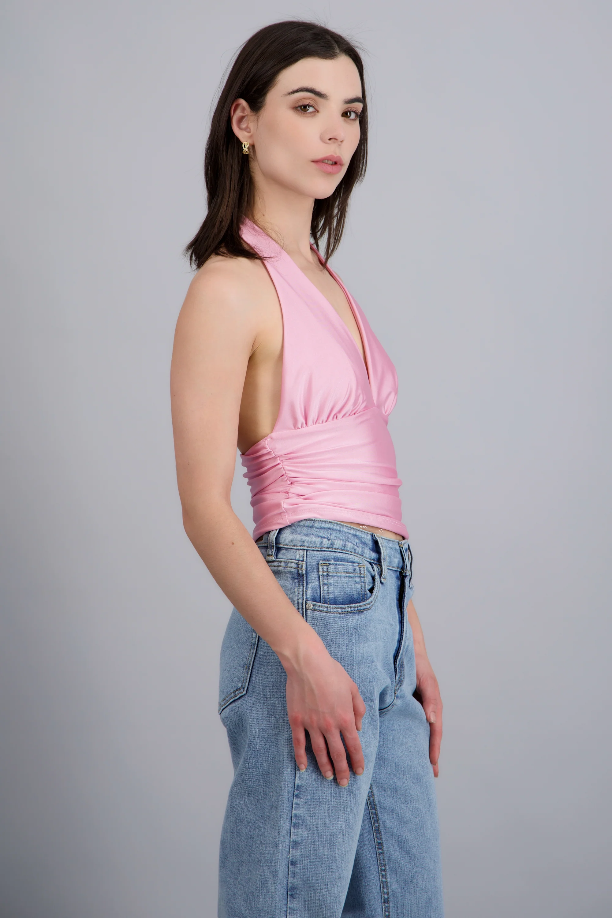 Top halter detalle pliegues - Image 3