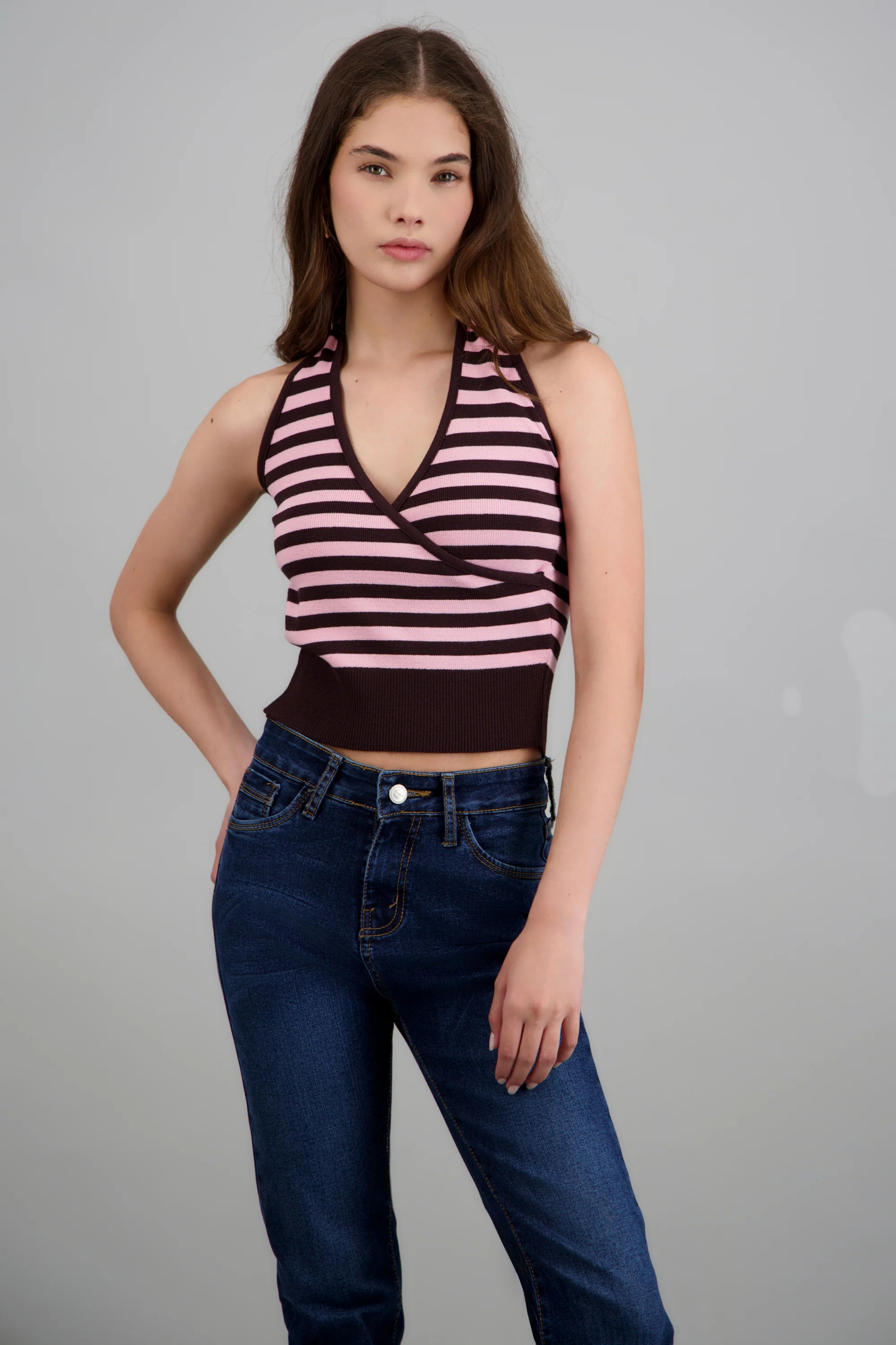 Top halter cruce rayas - Image 2