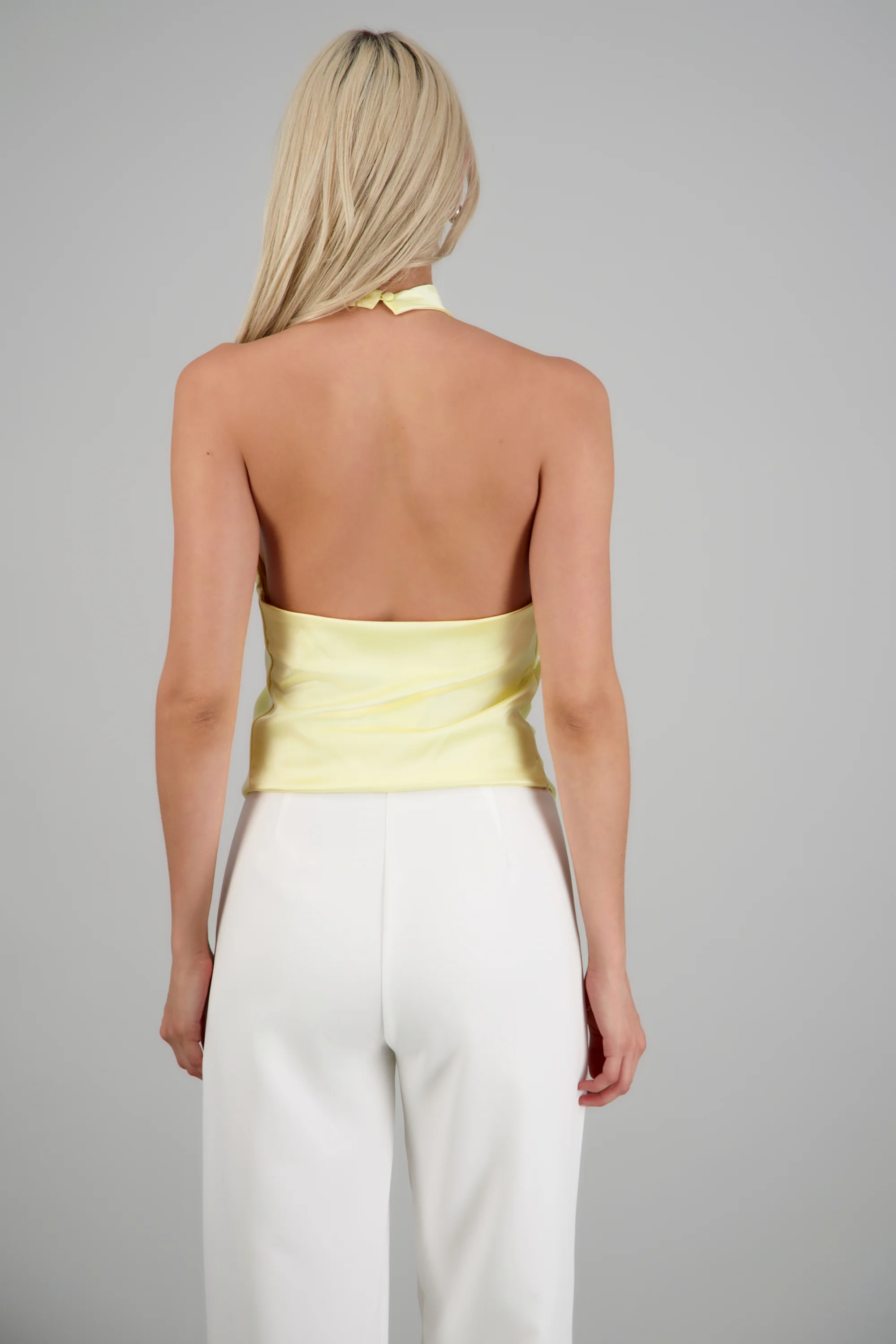 top halter cuello cascada - Image 4