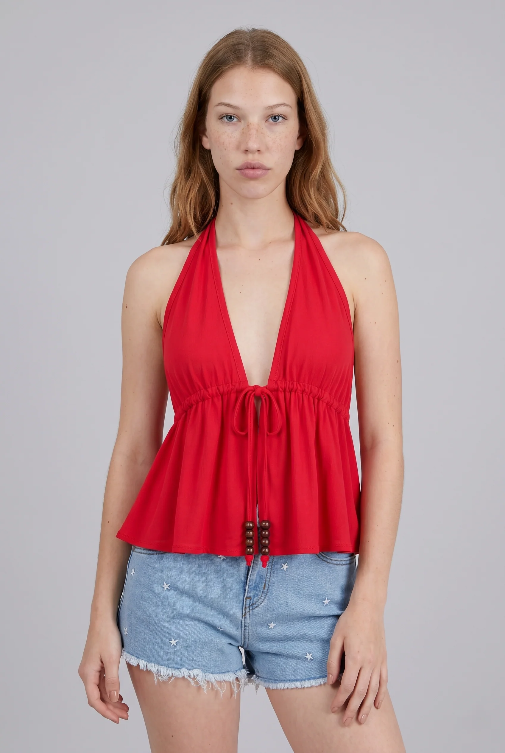 Top halter cuentas