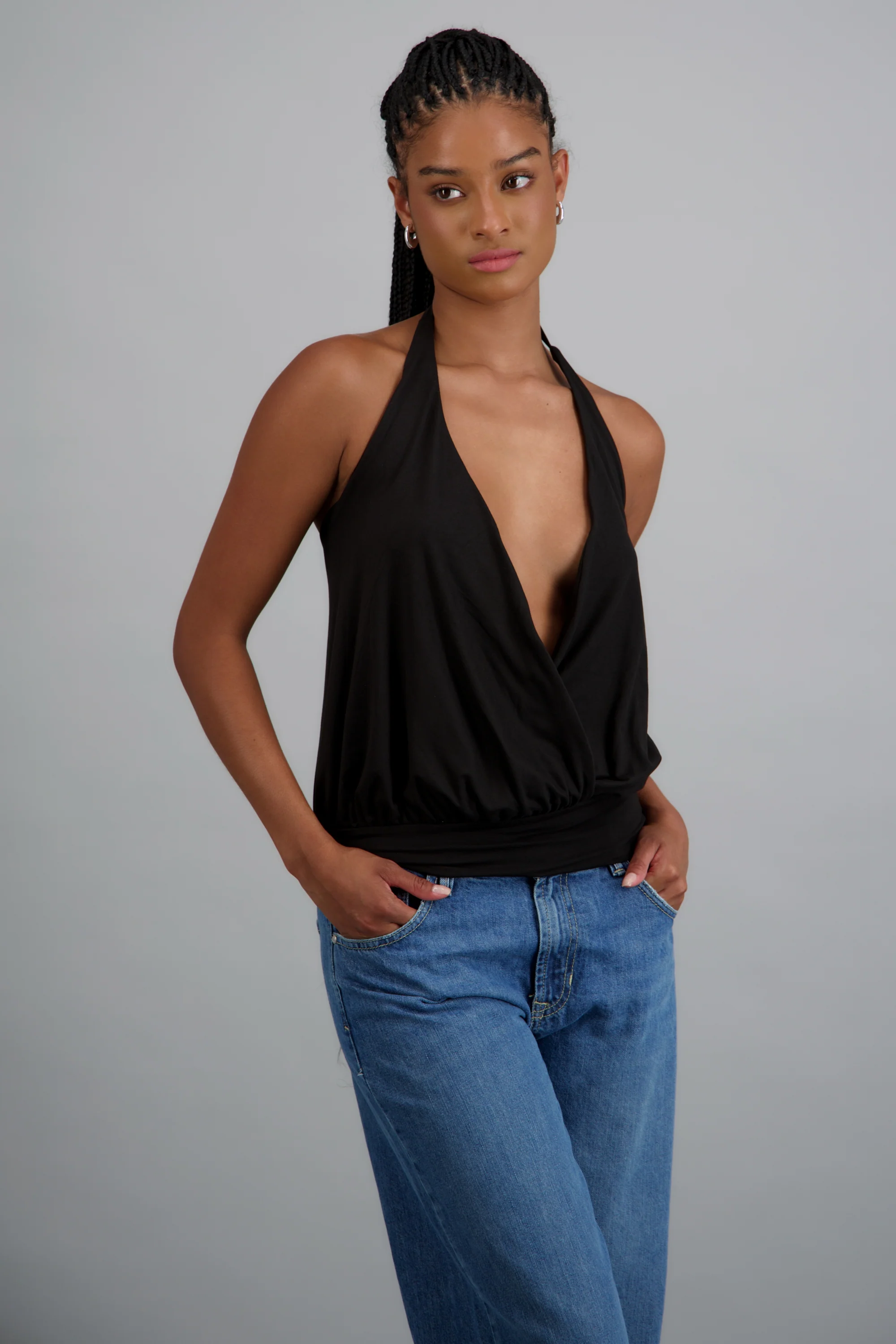 Top halter detalle cruzado