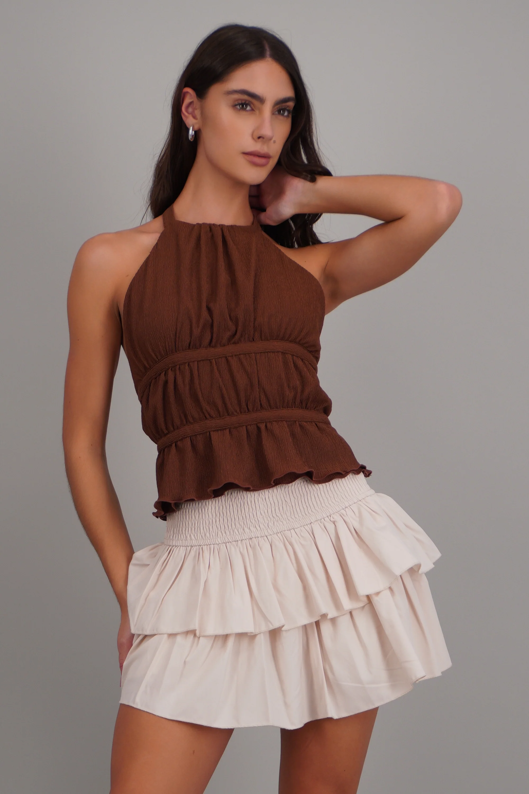 Top halter detalle textura