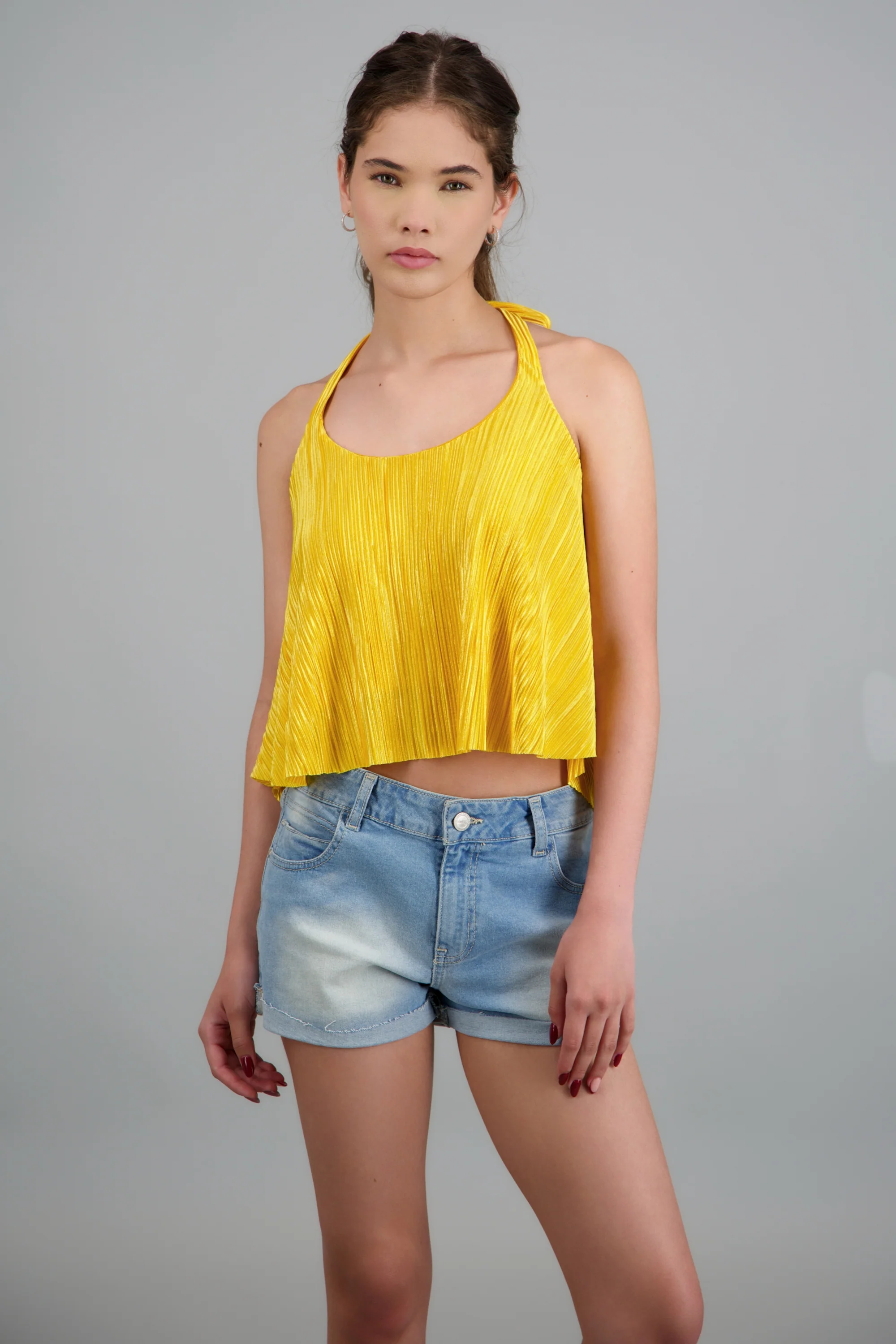 Top halter detalle textura
