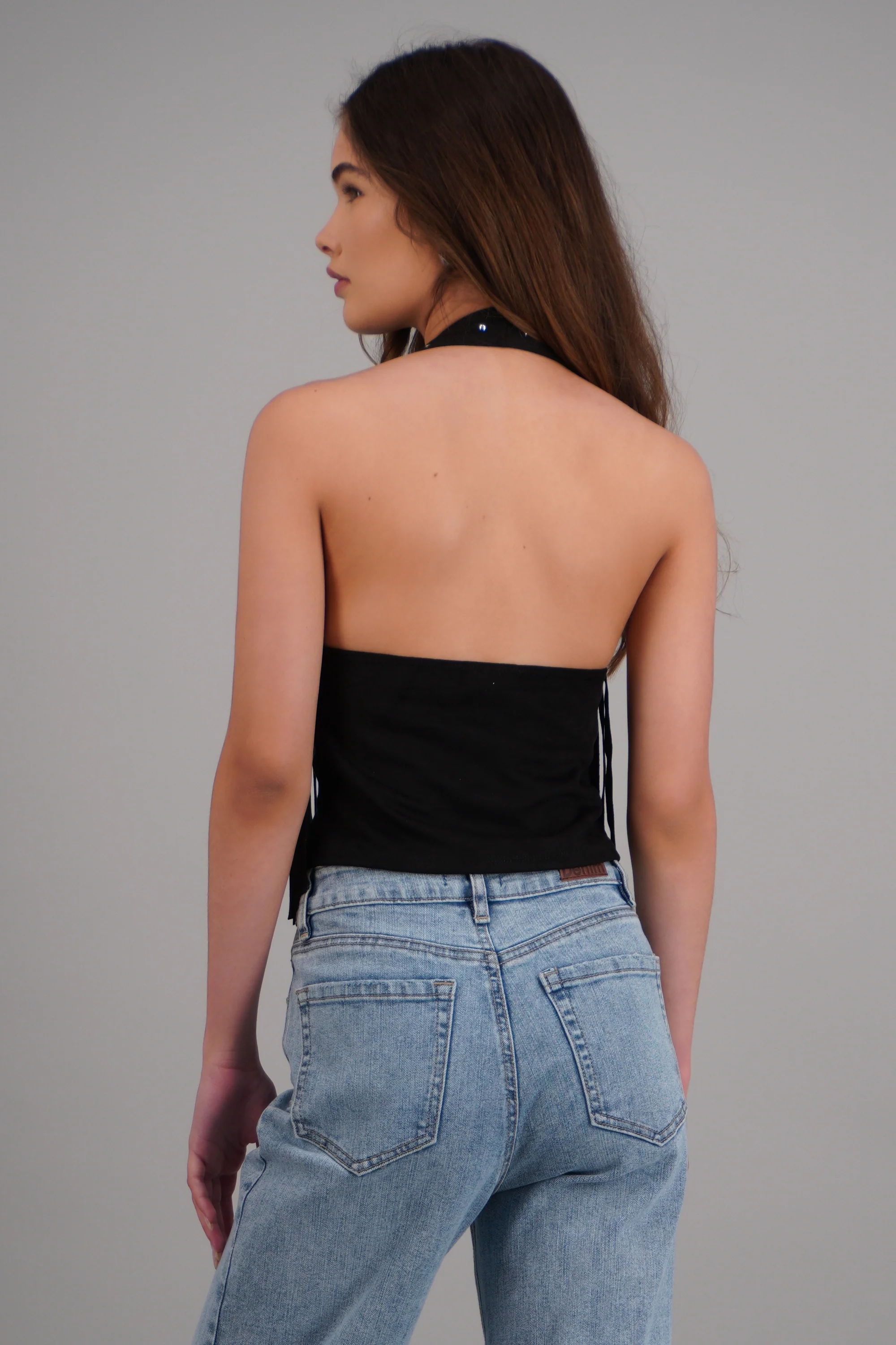 Top halter estoperoles con flecos - Image 4