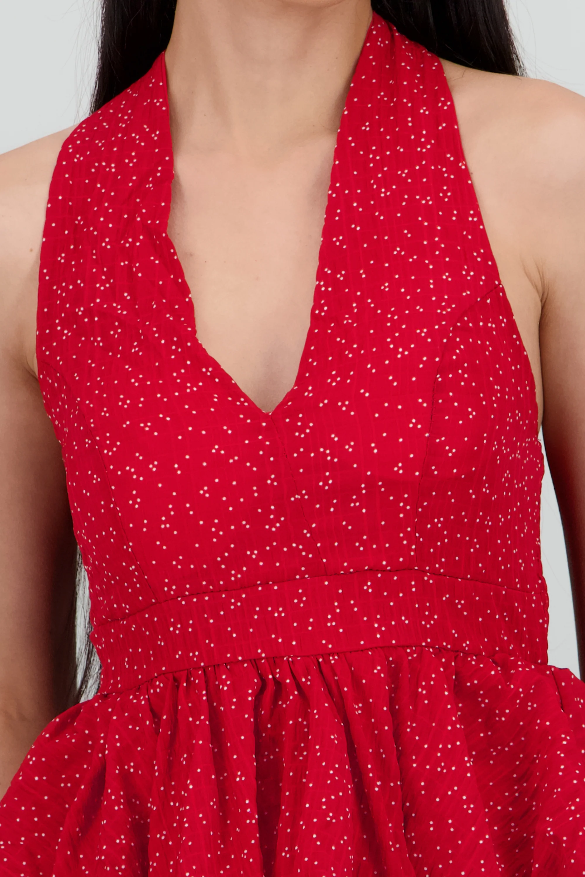 Top halter peplum moteado - Image 5