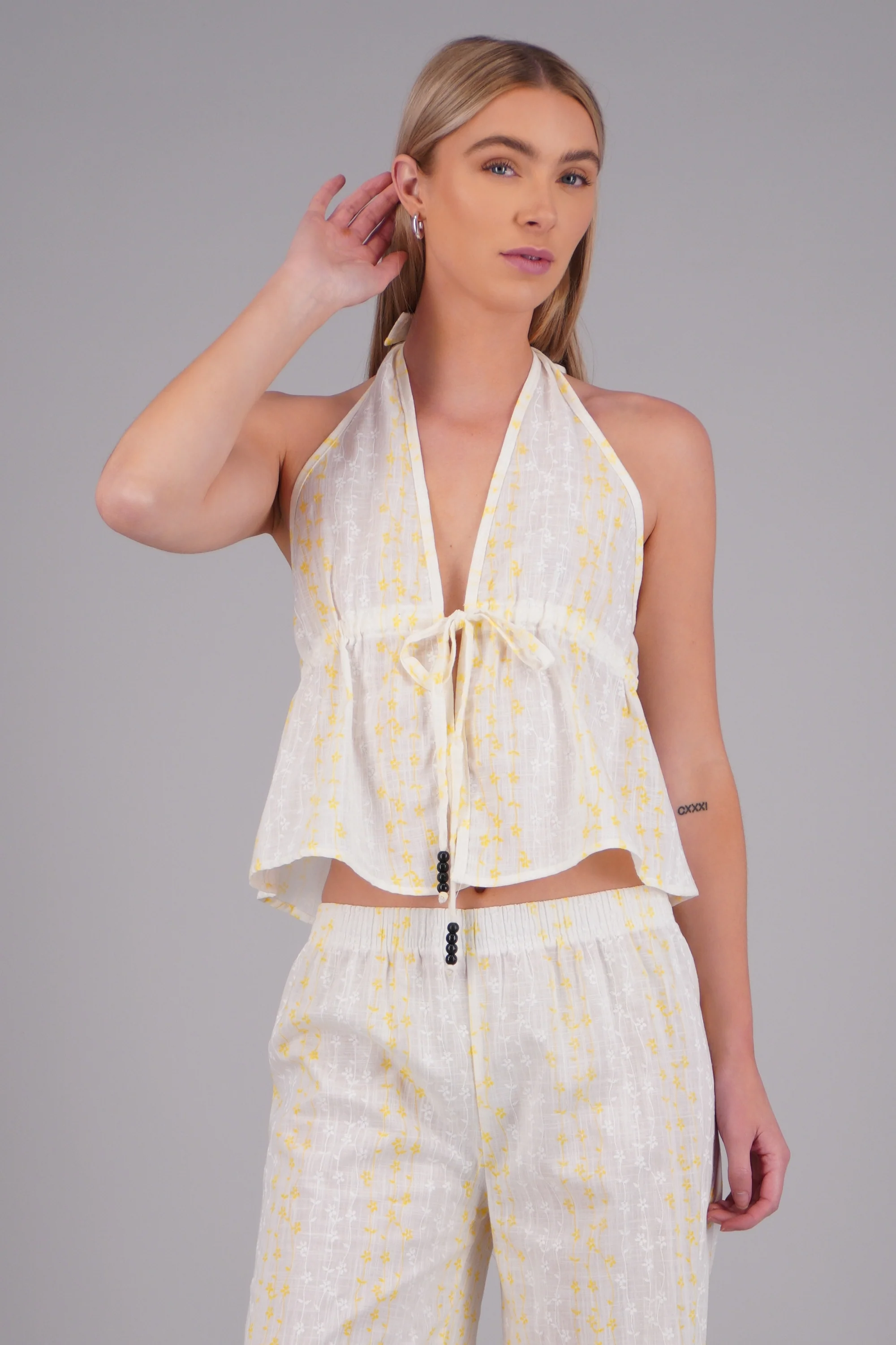 Top halter textura