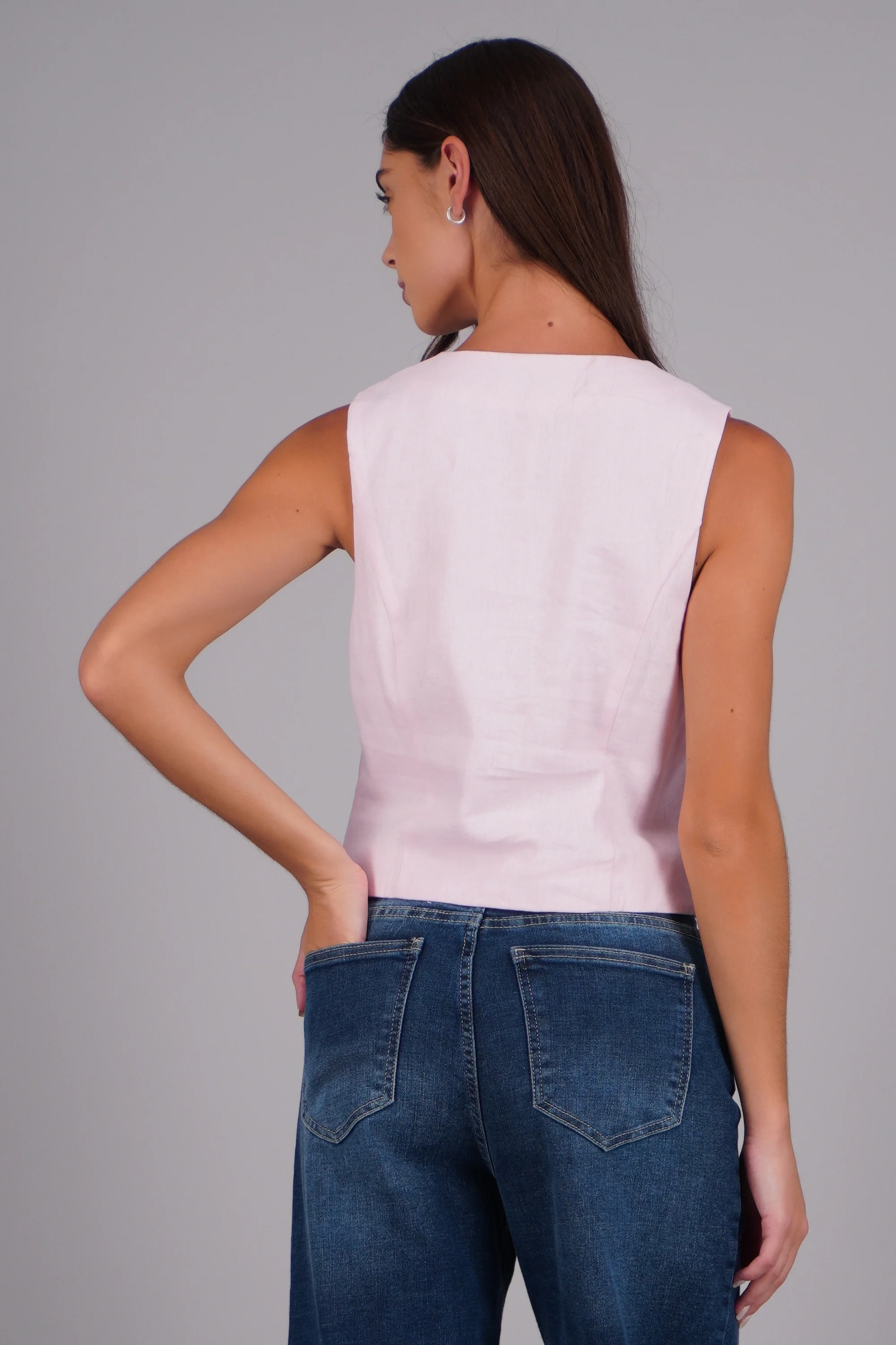 Top lino detalle amarres - Image 4