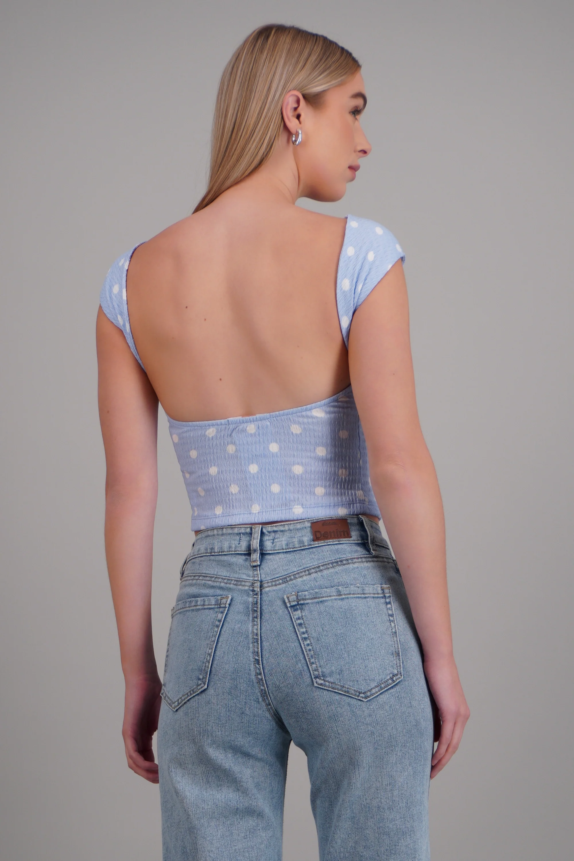 Top manga corta polka dots - Image 4