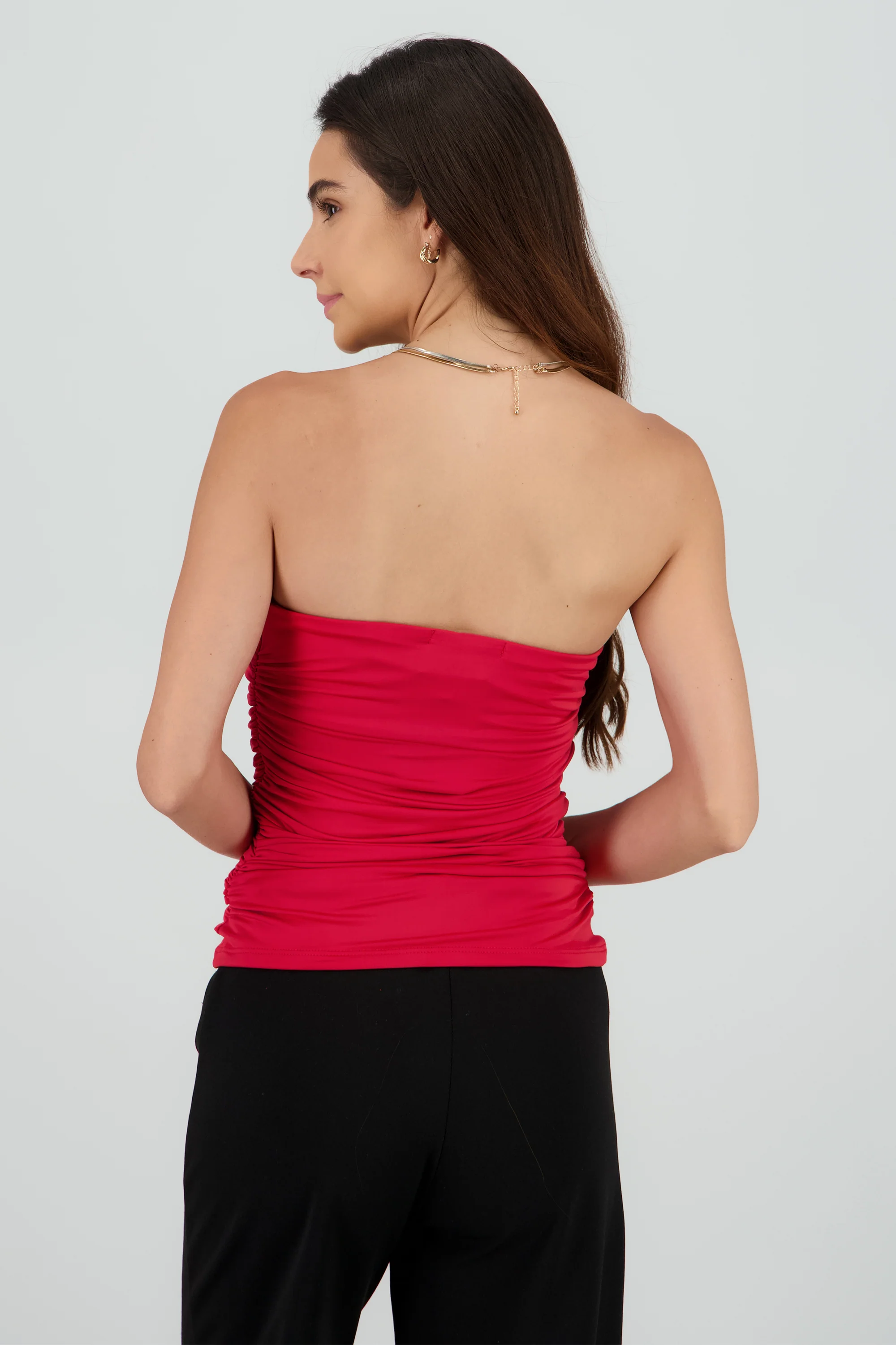 TOP MESH STRAPLESS DRAPEADO - Image 4