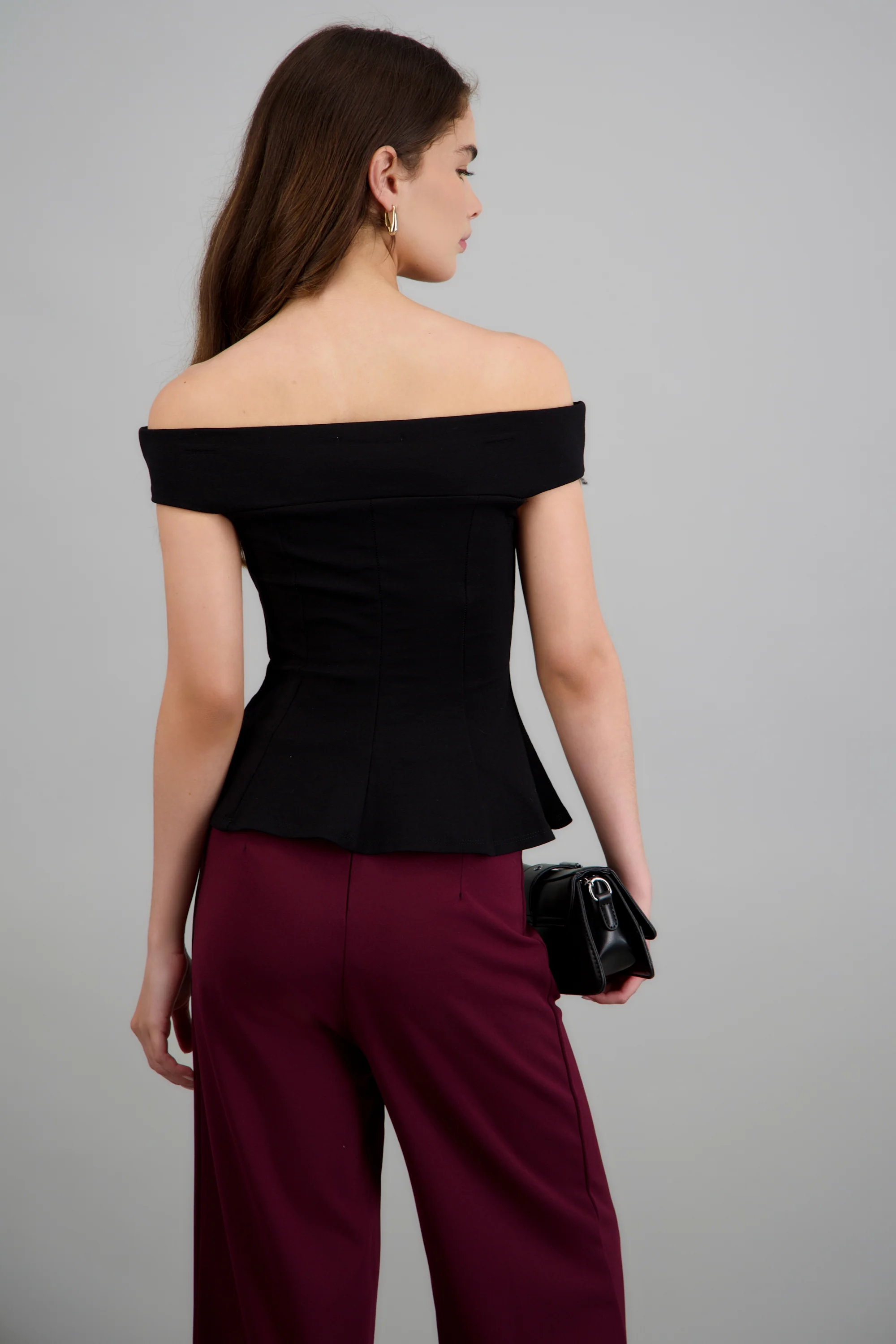 Top off shoulder peplum - Image 4