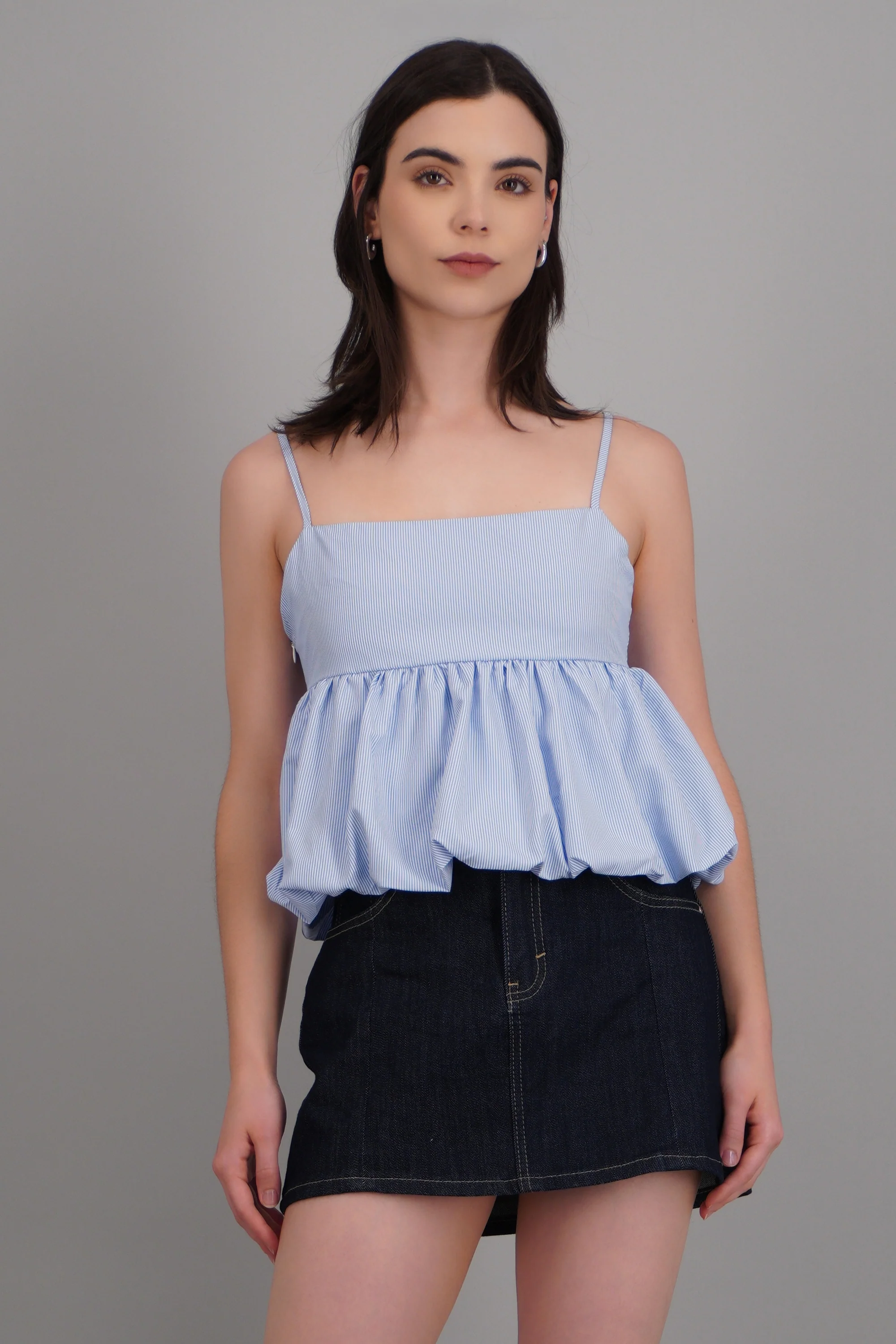 Top peplum globo