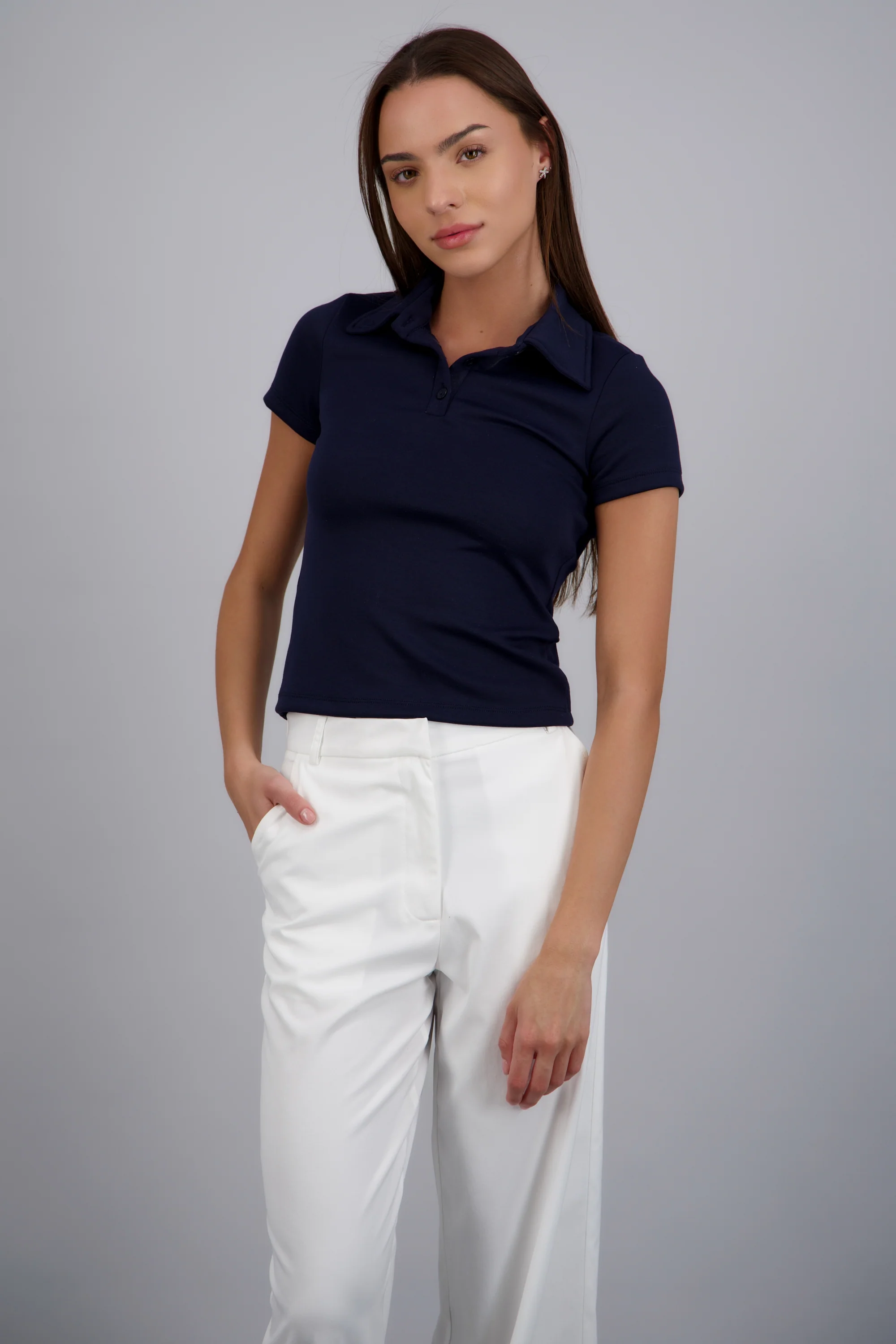 Top polo stretch tacto suave