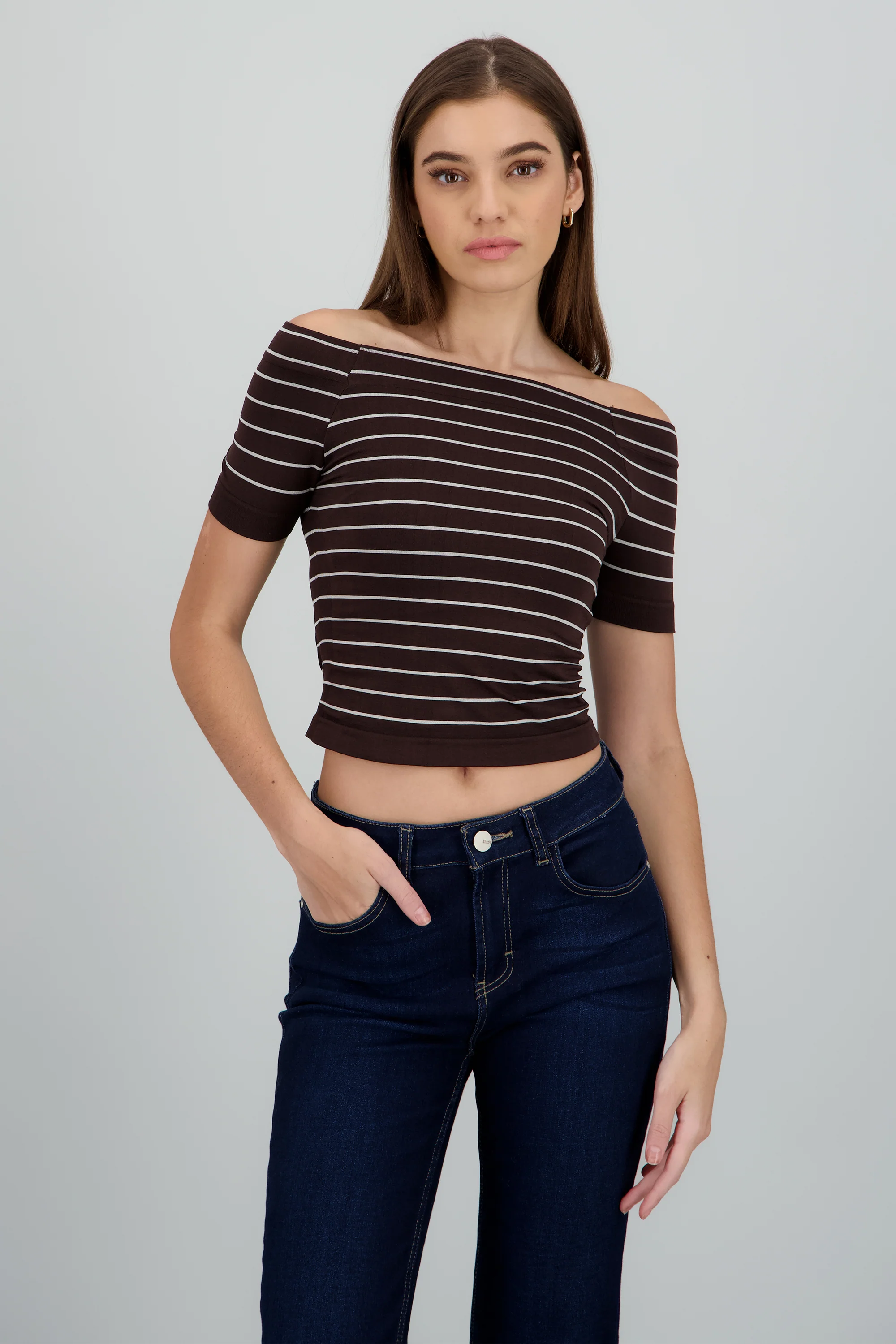 Top rayas off shoulder - Image 2