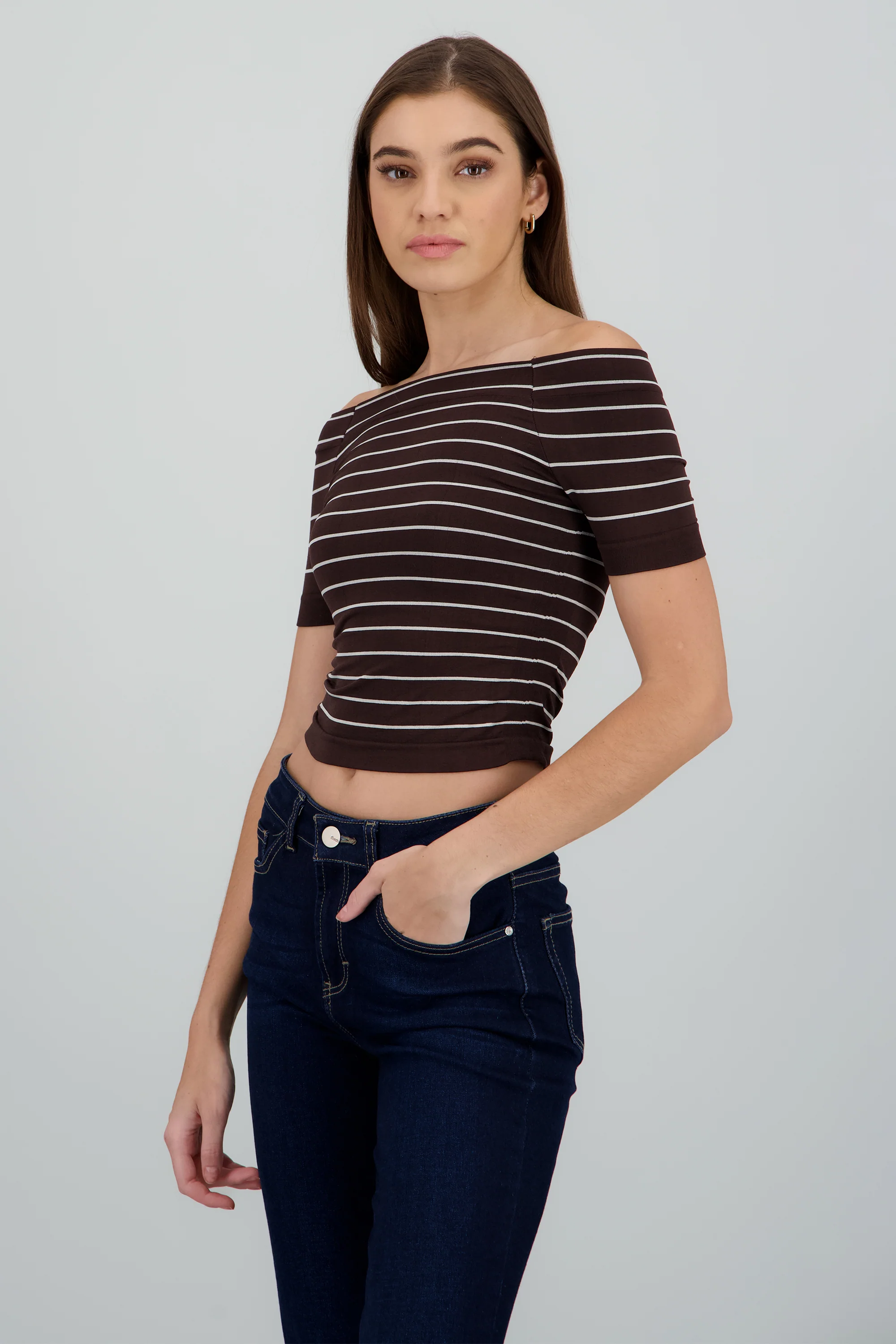 Top rayas off shoulder - Image 3