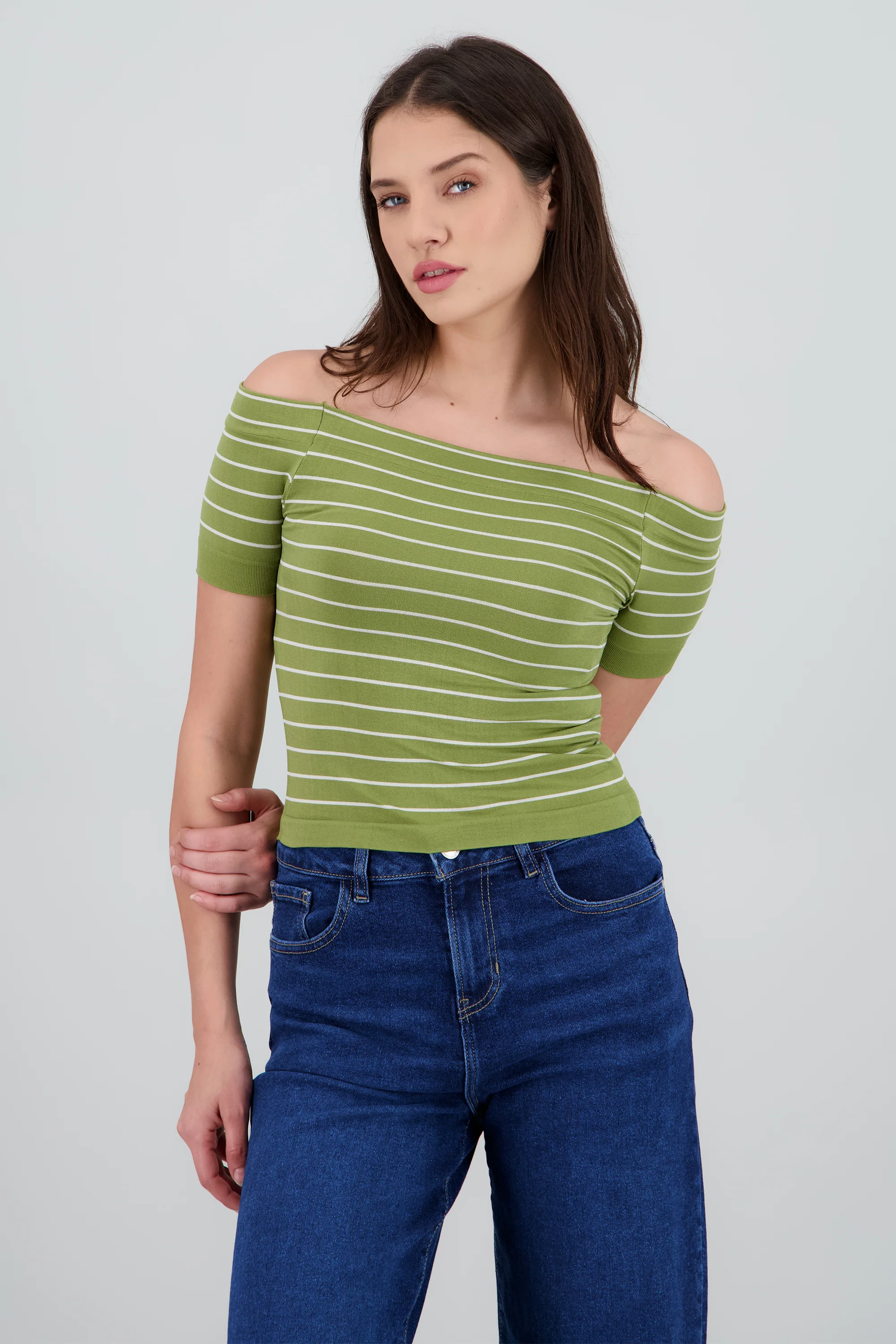 Top rayas off shoulder - Image 2
