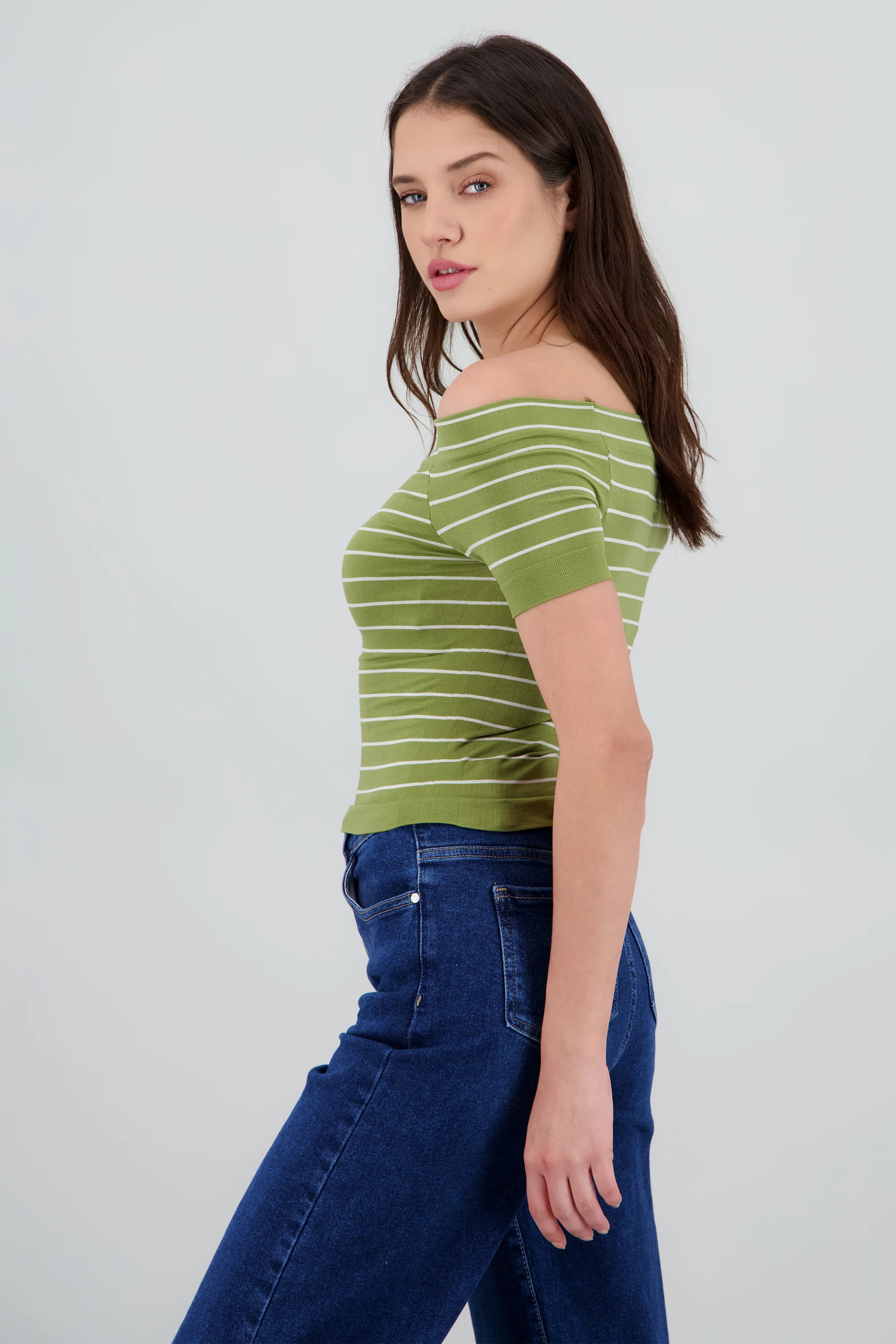 Top rayas off shoulder - Image 3