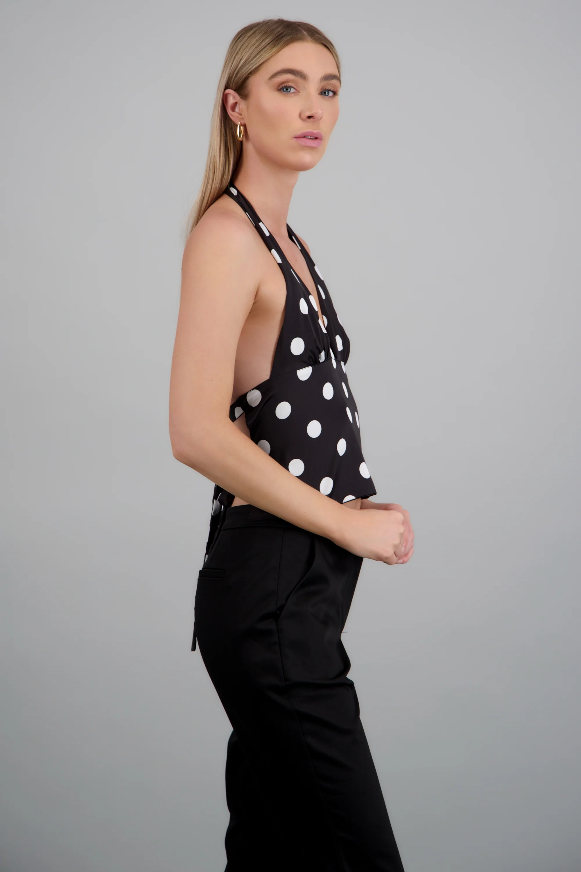 TOP SATINADO AMARRE ESPALDA POLKA DOTS HYPS - Image 3