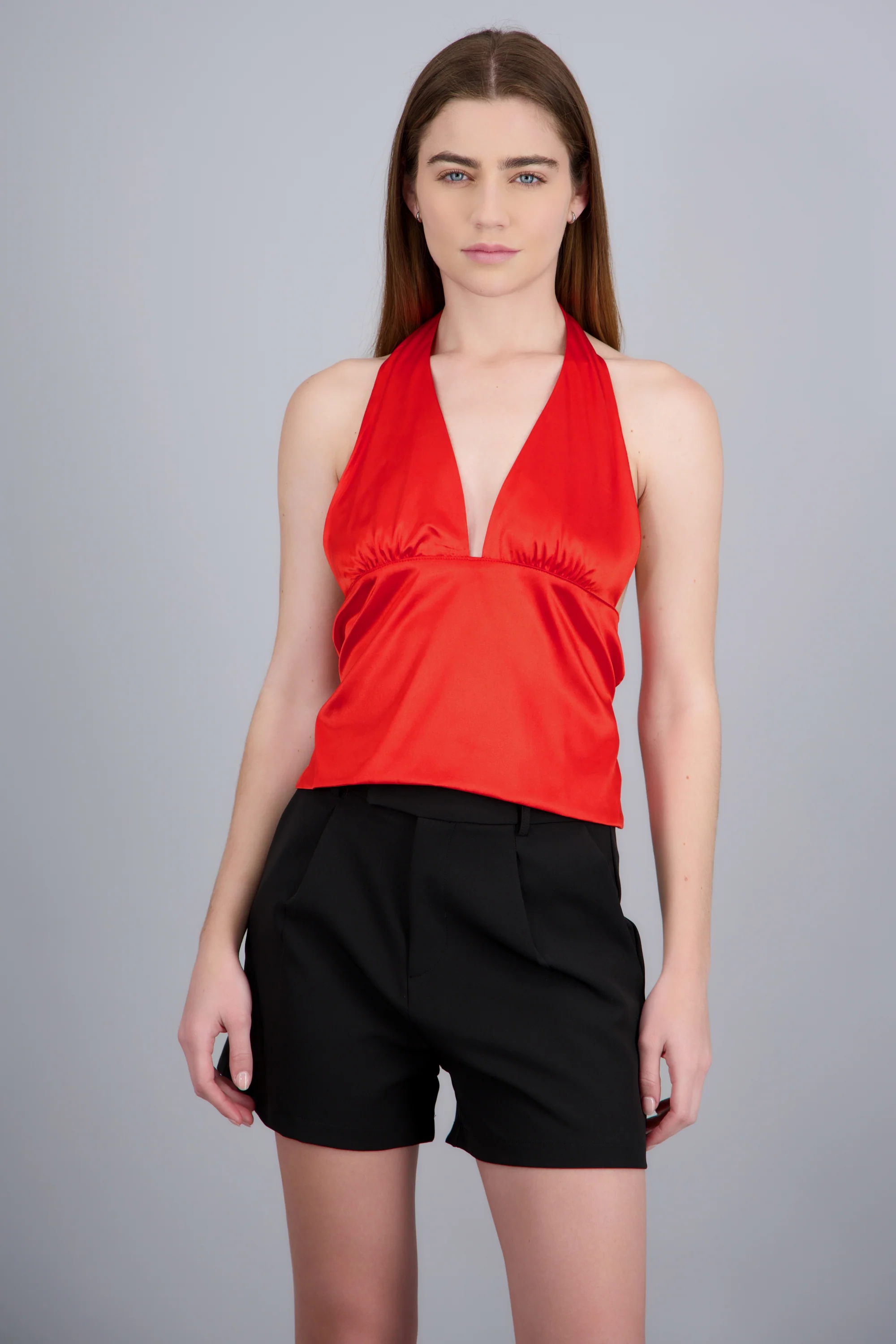 Top satinado escote espalda hypsters - Image 2
