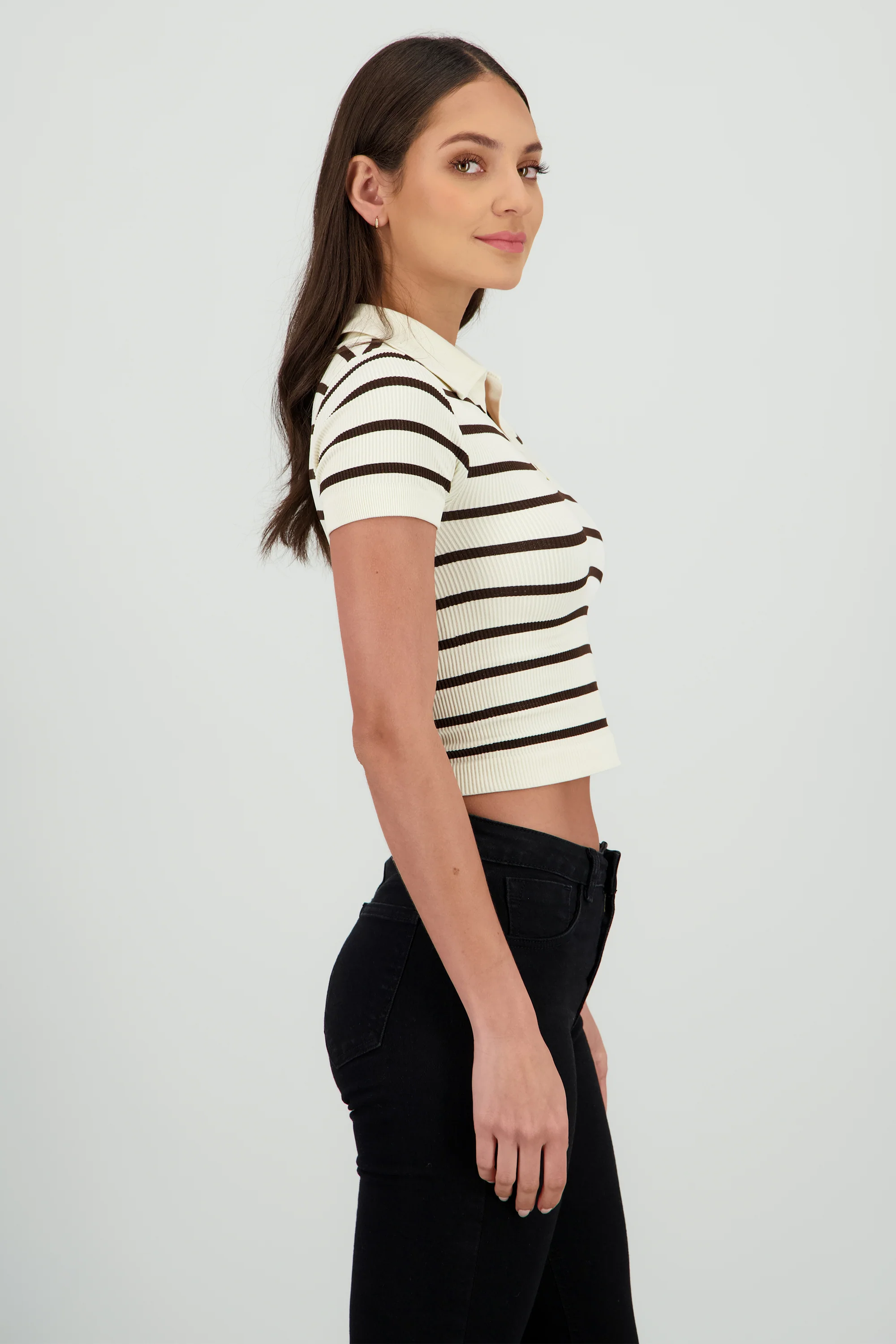 Top seamless rayas cuello polo - Image 3