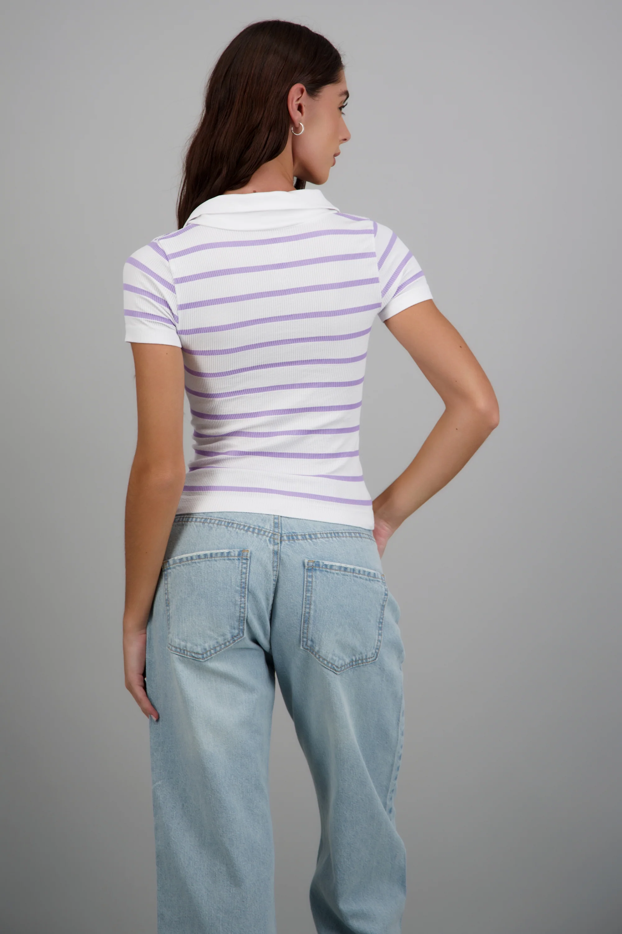 Top seamless rayas cuello polo - Image 4