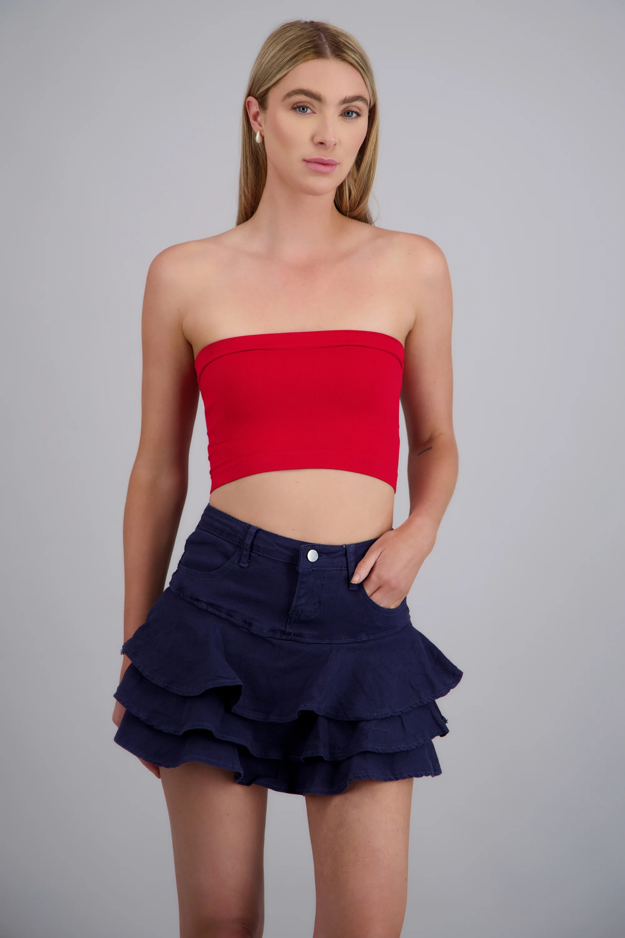Top strapless liso