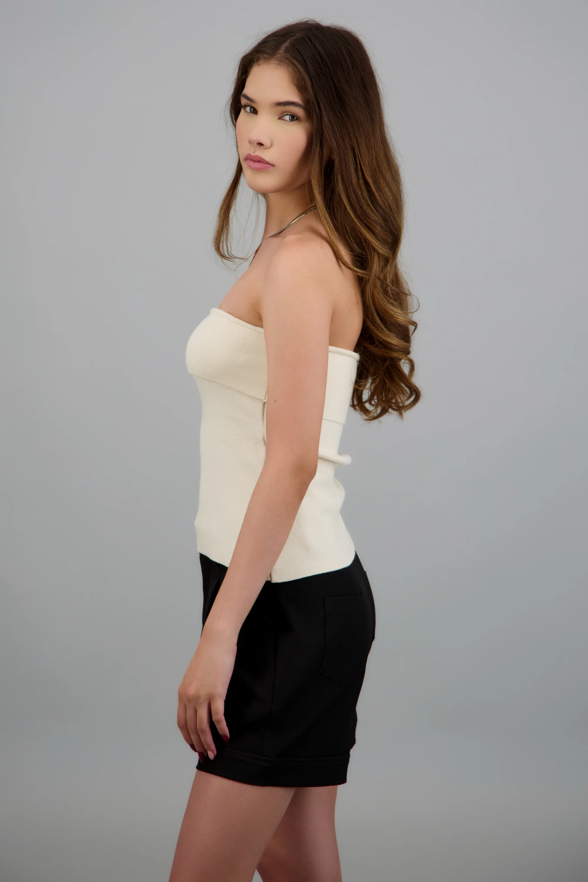 Top strapless liso doblez - Image 2
