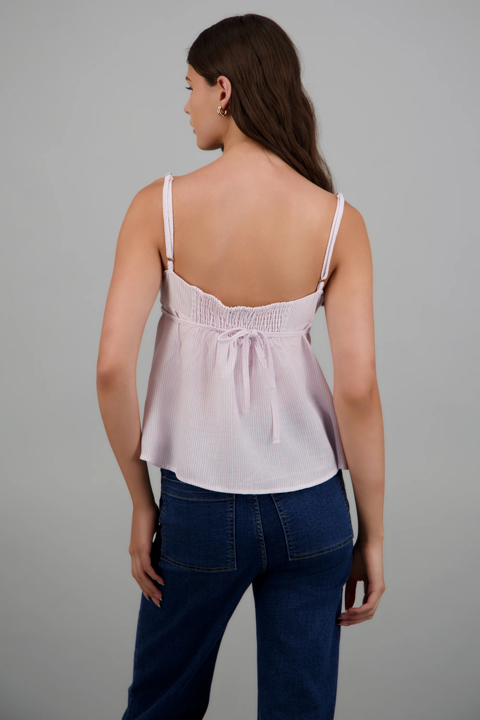 top tirantes estampado rayas botones - Image 2