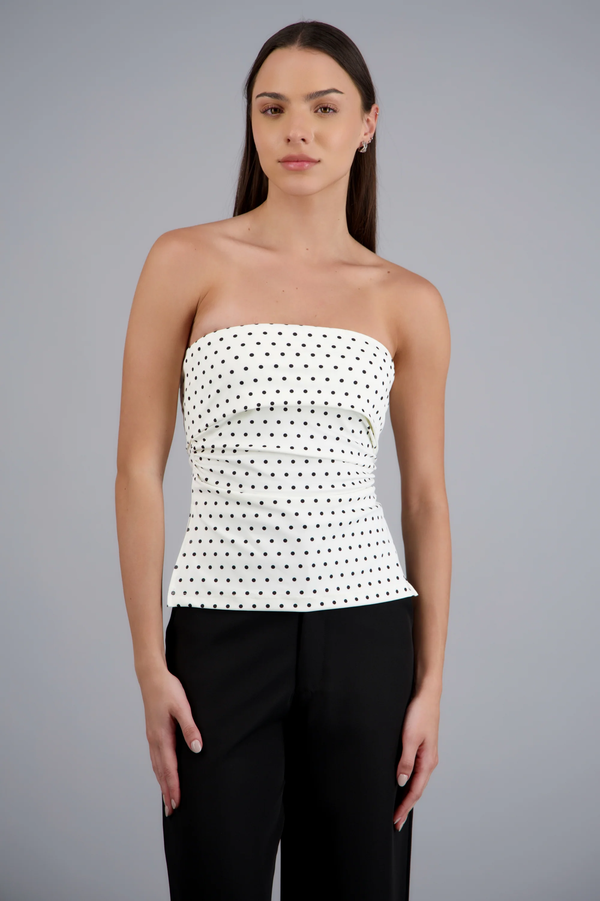 top tubo con dobles escote polka dots - Image 4
