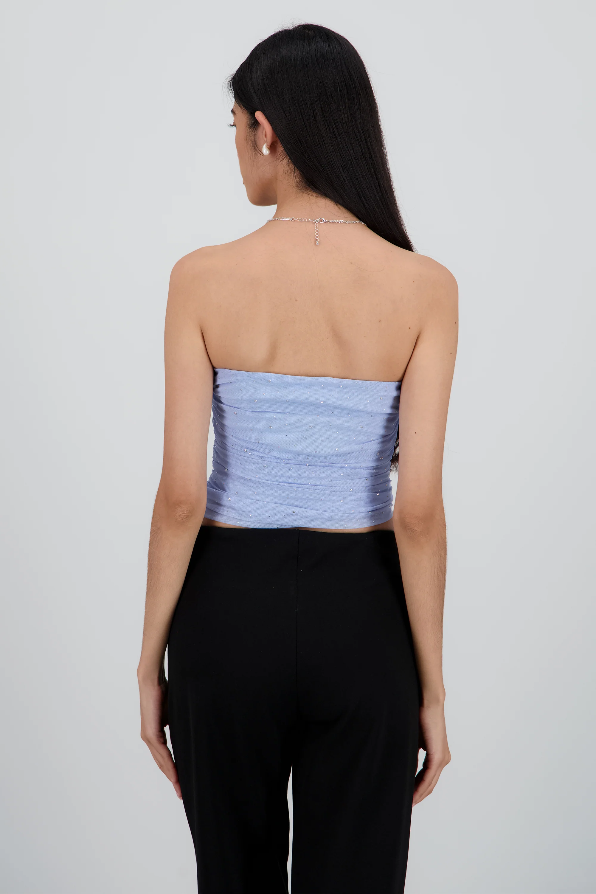 Top tubo de mesh con tela de brillos - Image 4