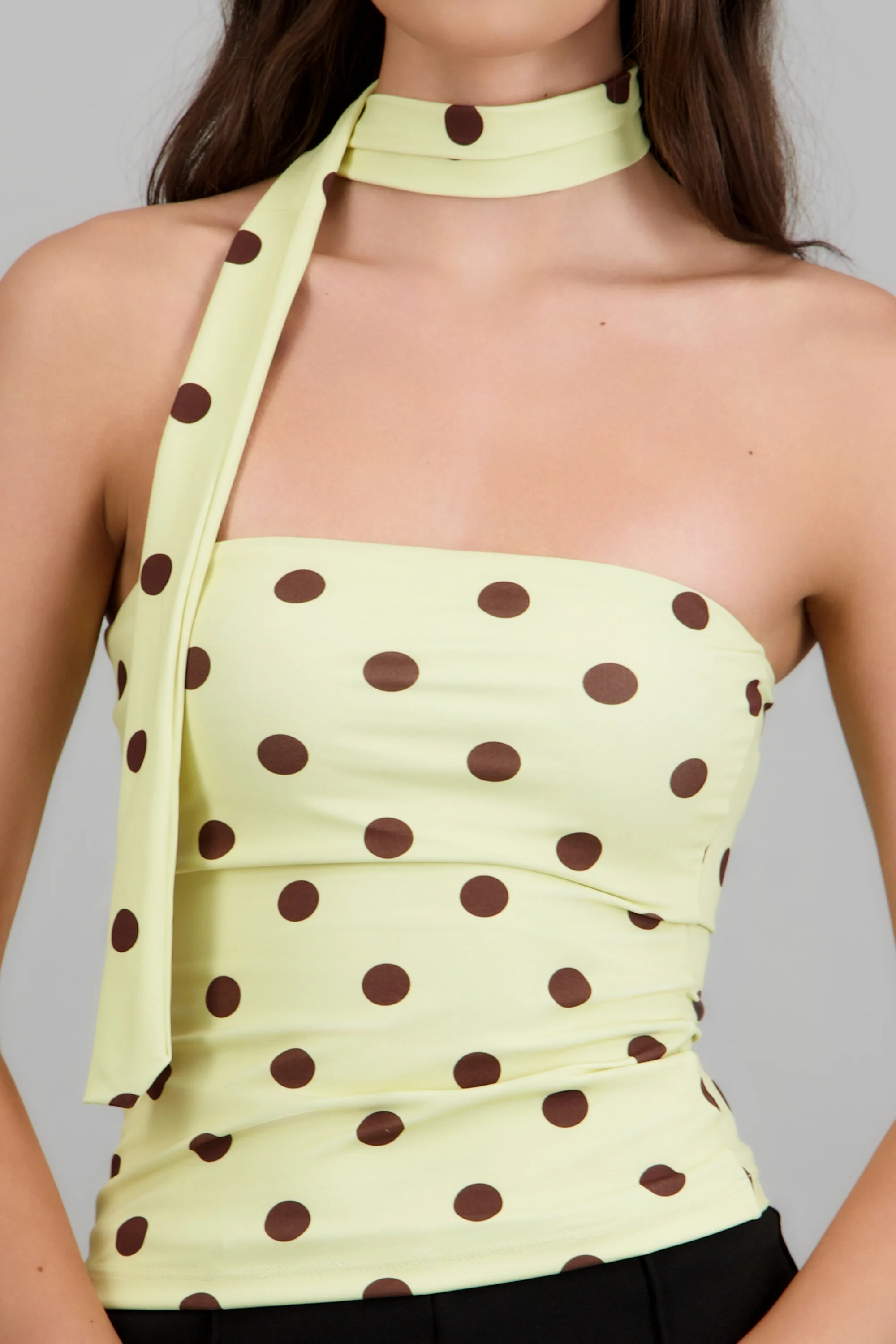 Top tubo detalle bufanda polka dots - Image 5