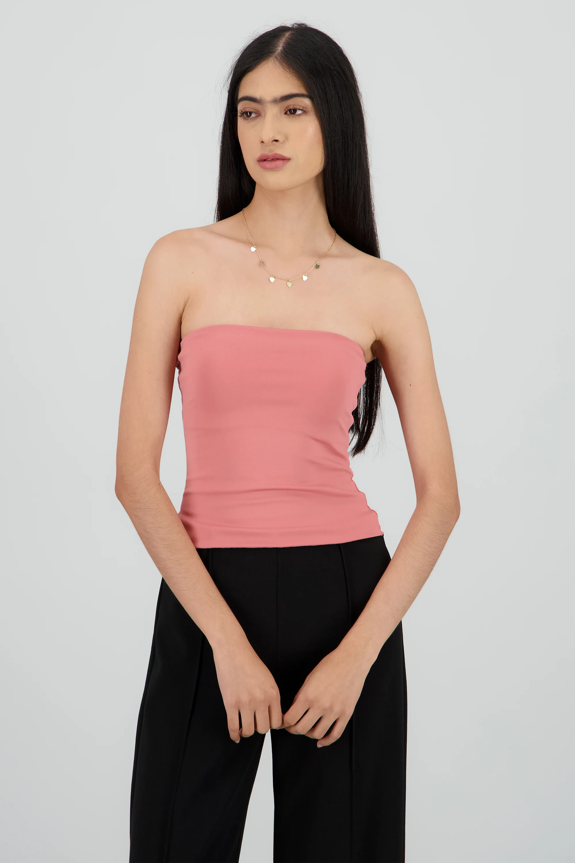 Top tubo liso doble tela - Image 2