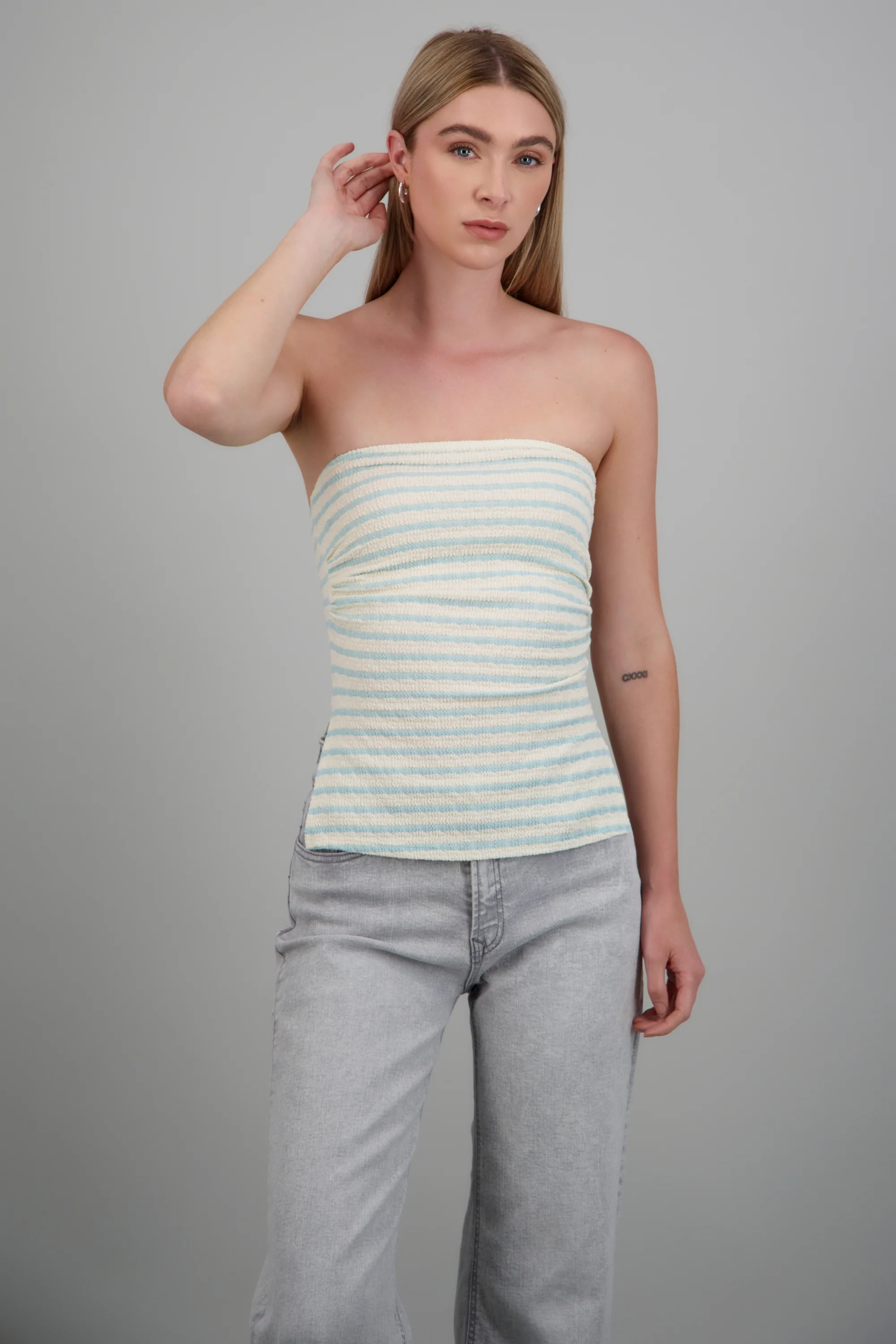 Top tubo rayas textura