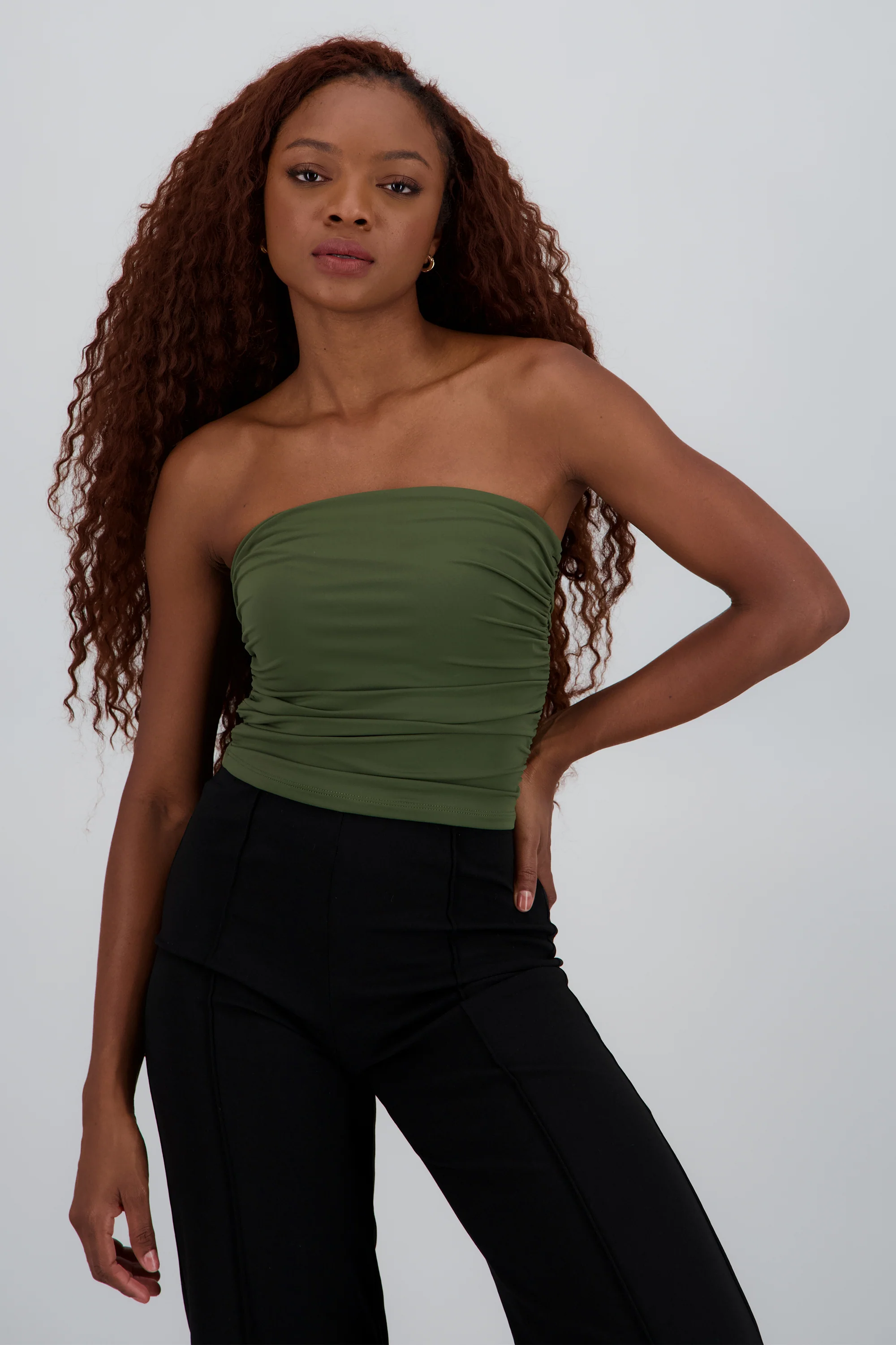 Top tubo strapless drapeado - Image 2