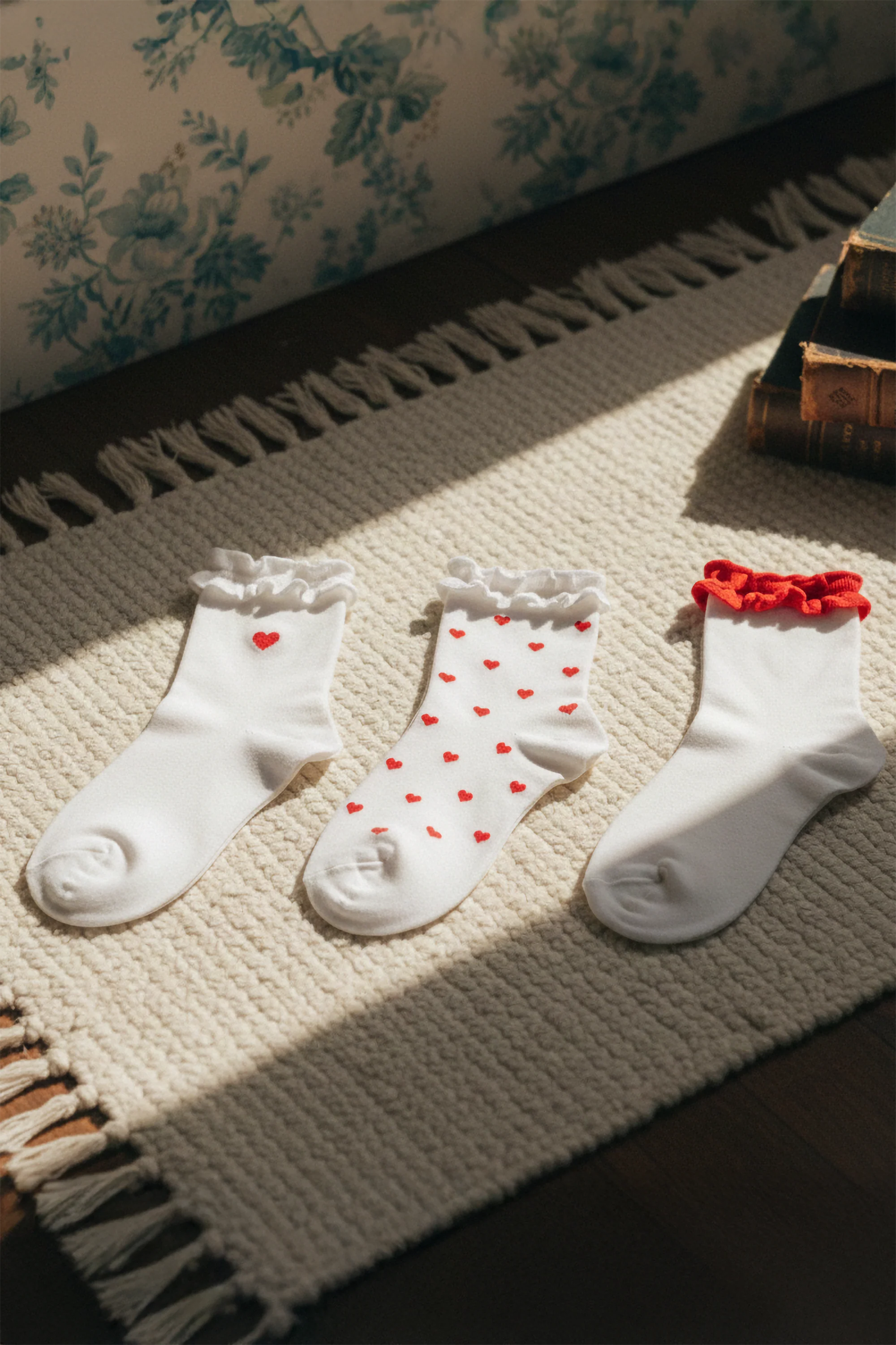 Tripack calcetines olanes detalle corazones