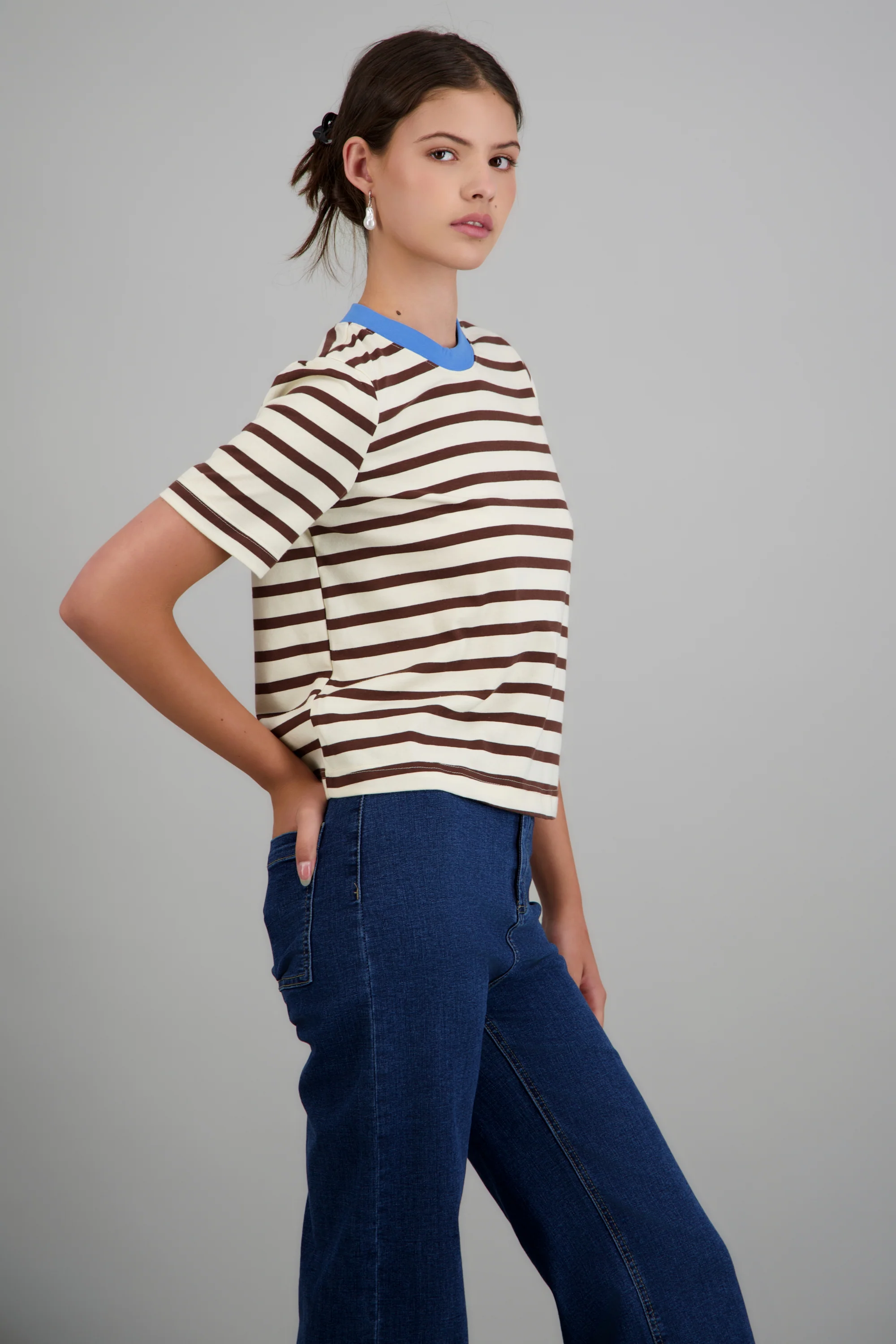 Tshirt rayas cuello contraste - Image 2