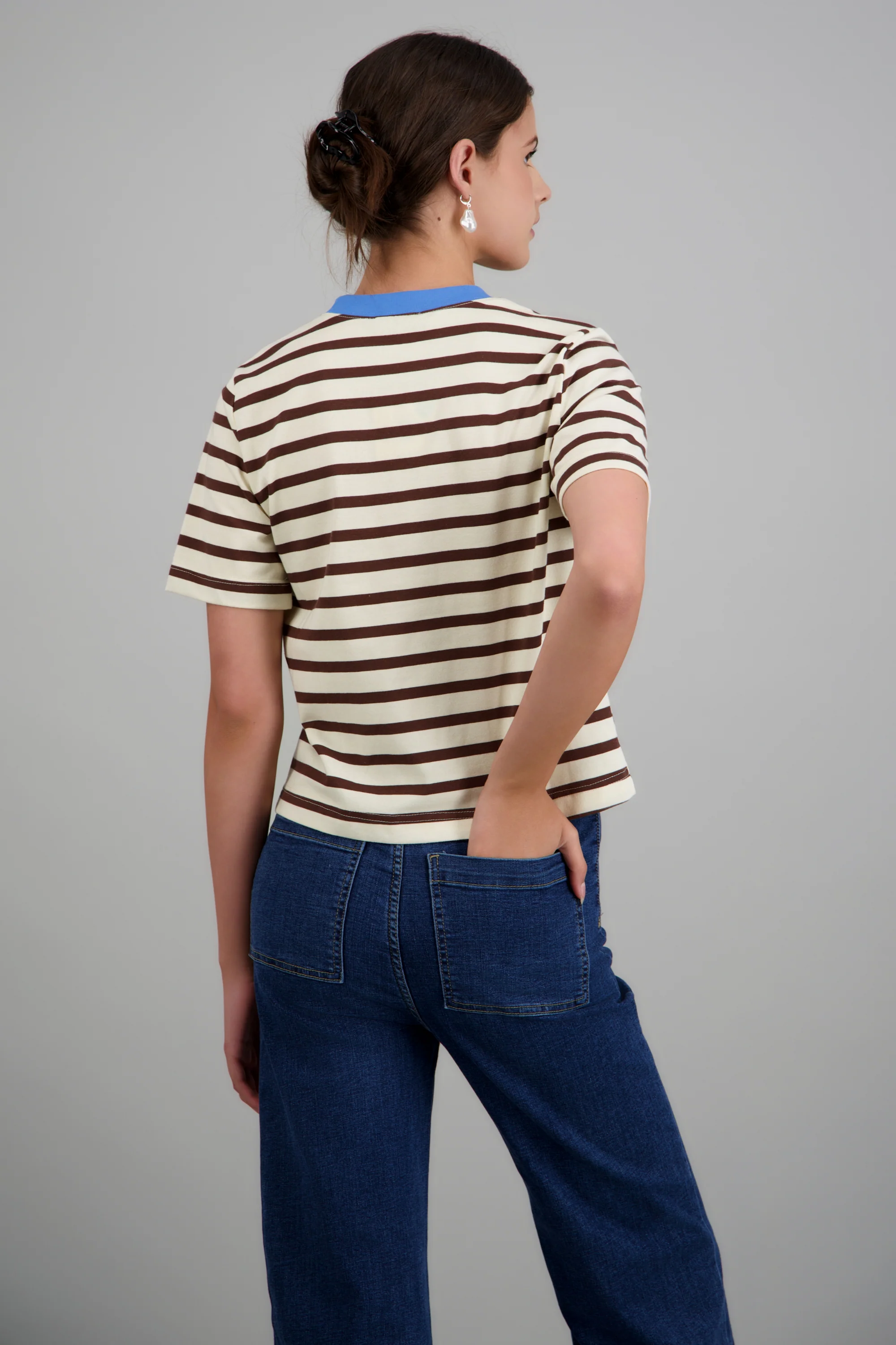 Tshirt rayas cuello contraste - Image 4