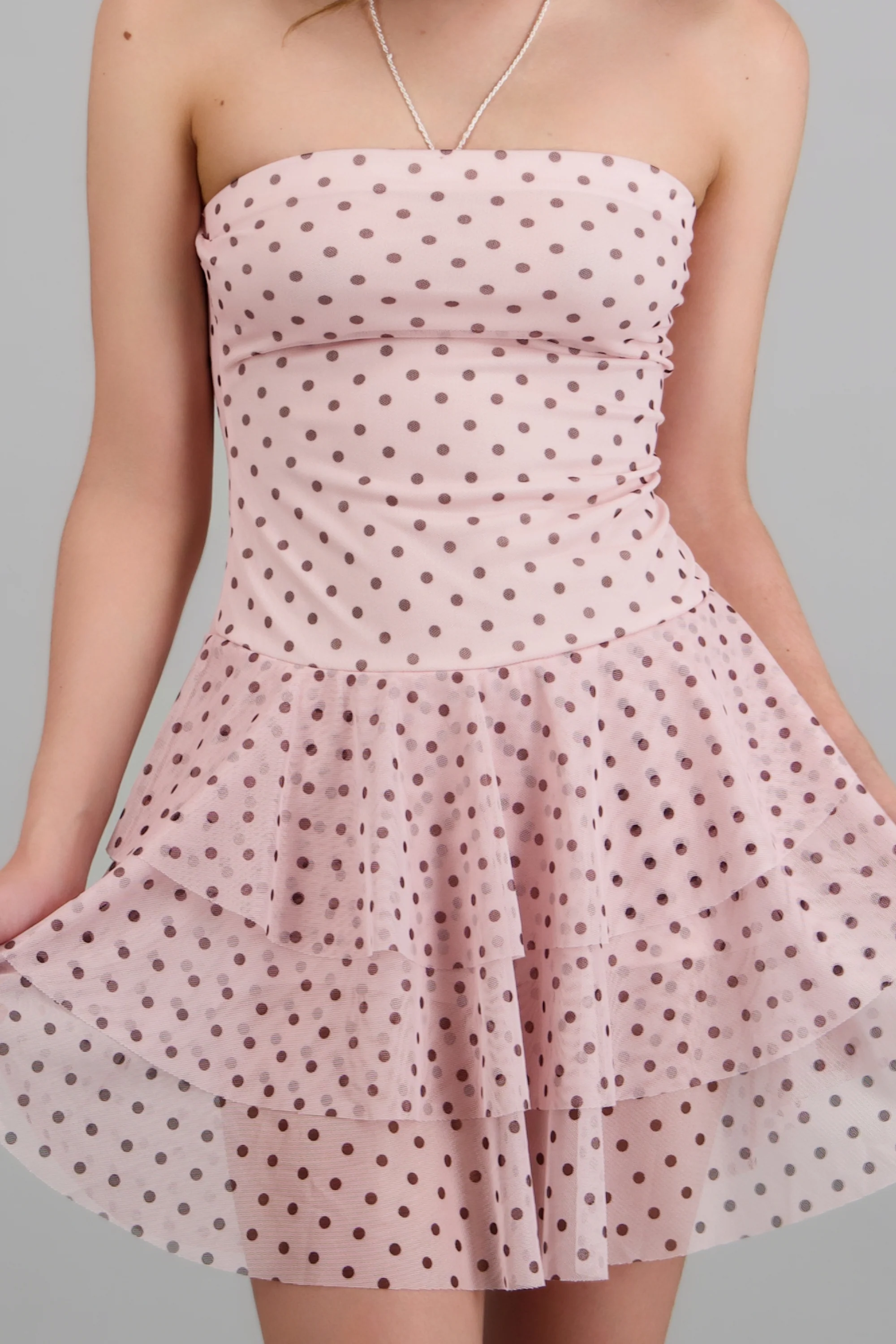 Vestido bandeau mesh olanes - Image 5