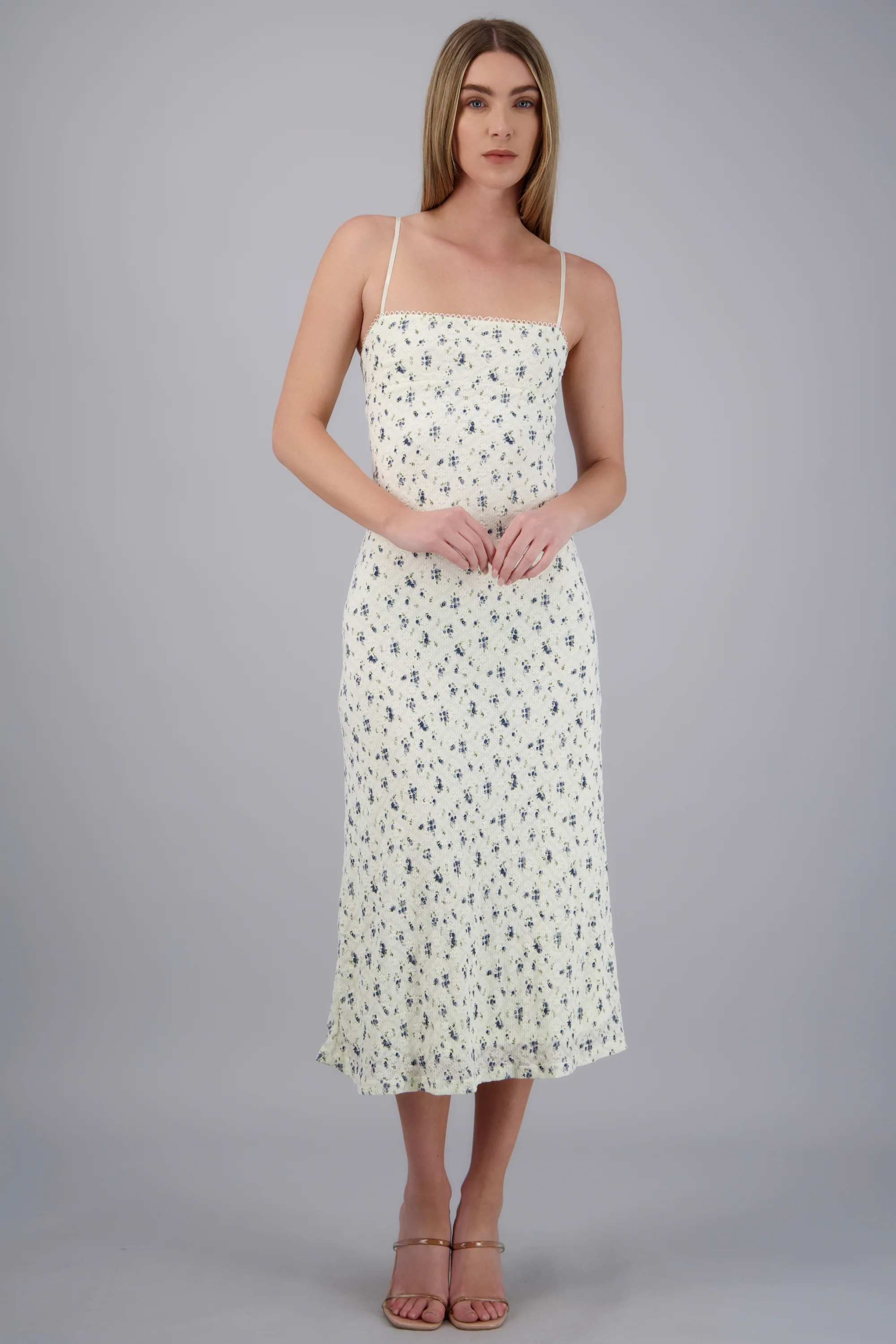 Vestido bodycon encaje y flores - Image 2