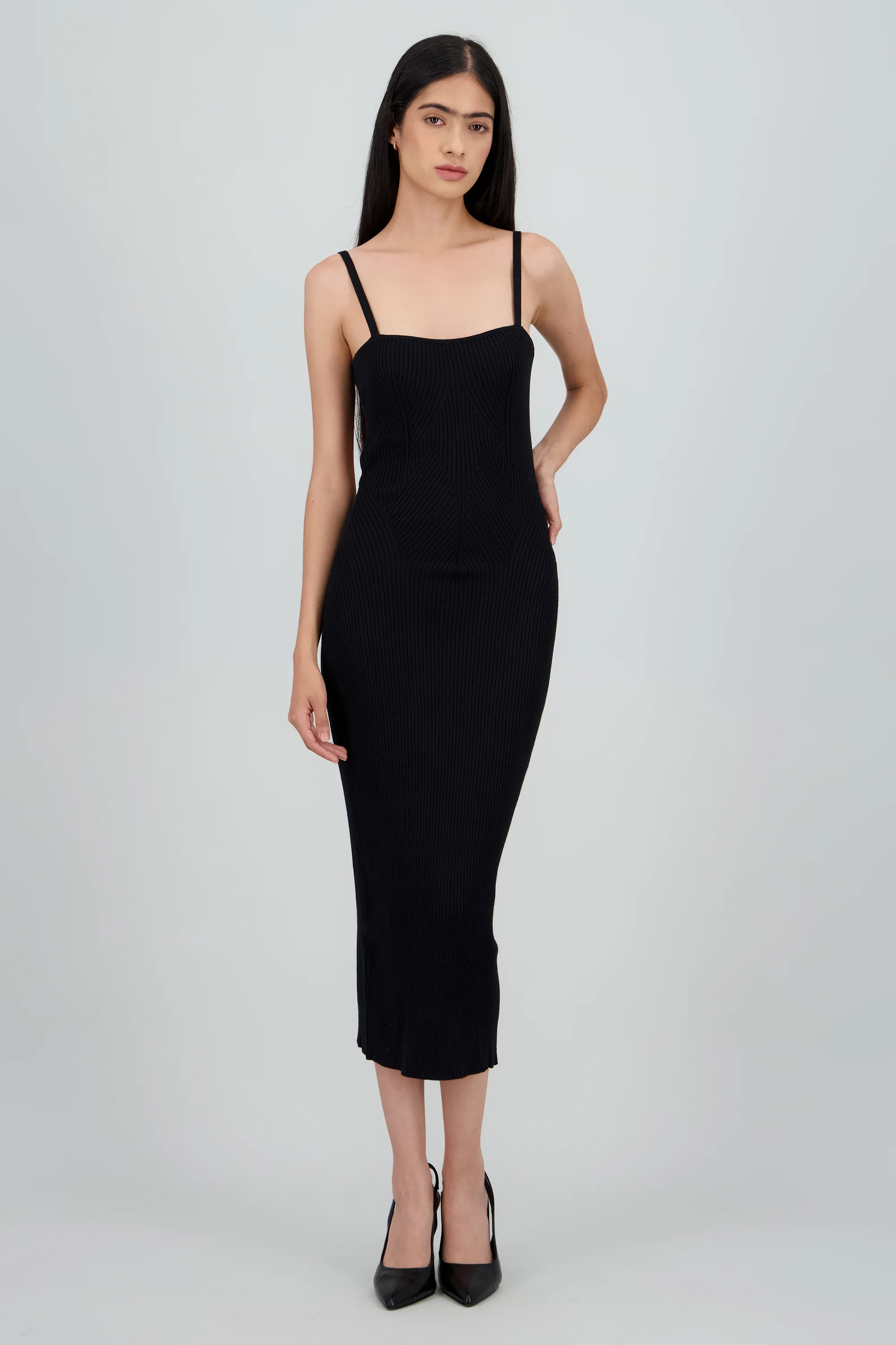 Vestido bodycon tejido espalda abierta - Image 2