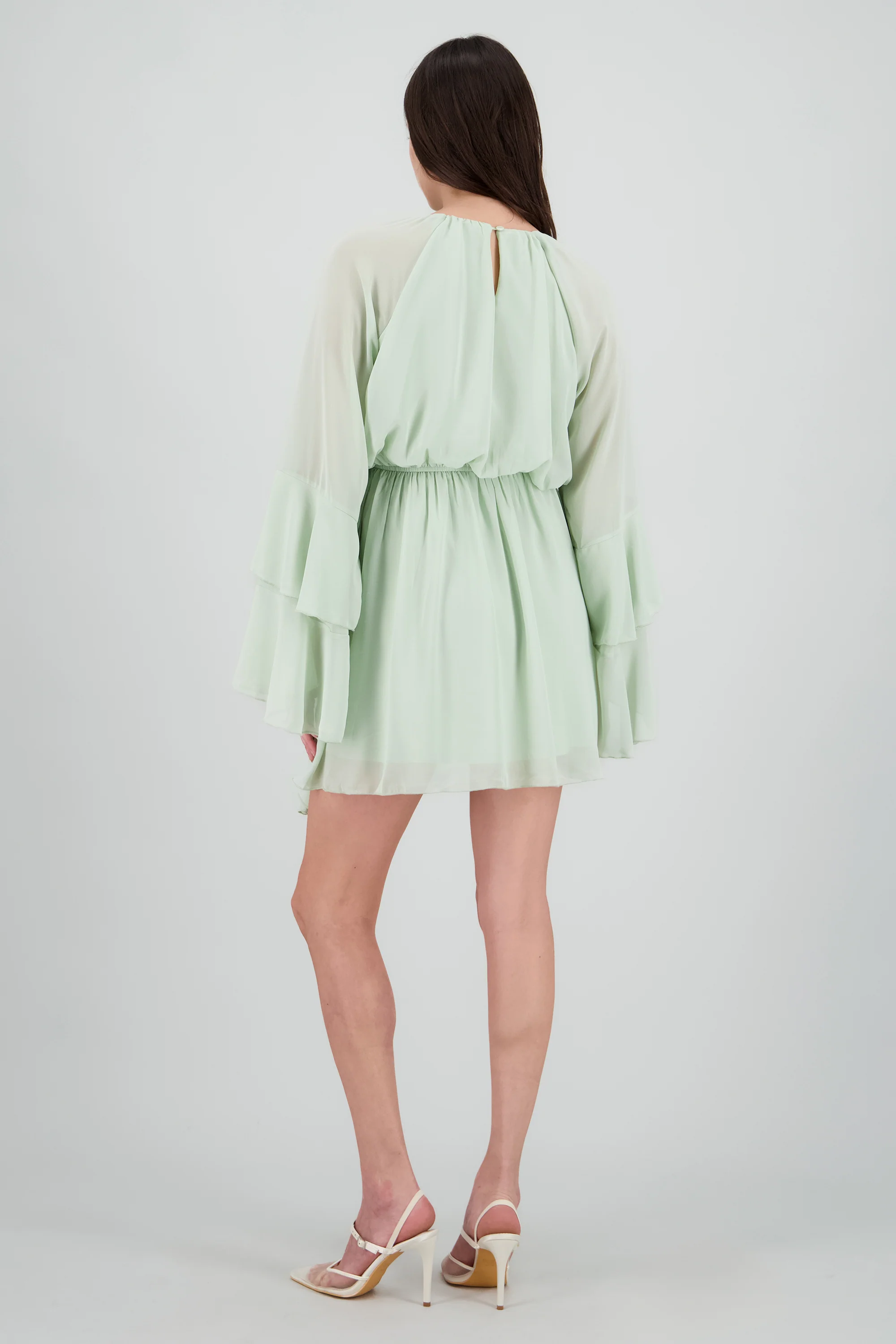 Vestido boho de manga larga con detalle de olanes - Image 4