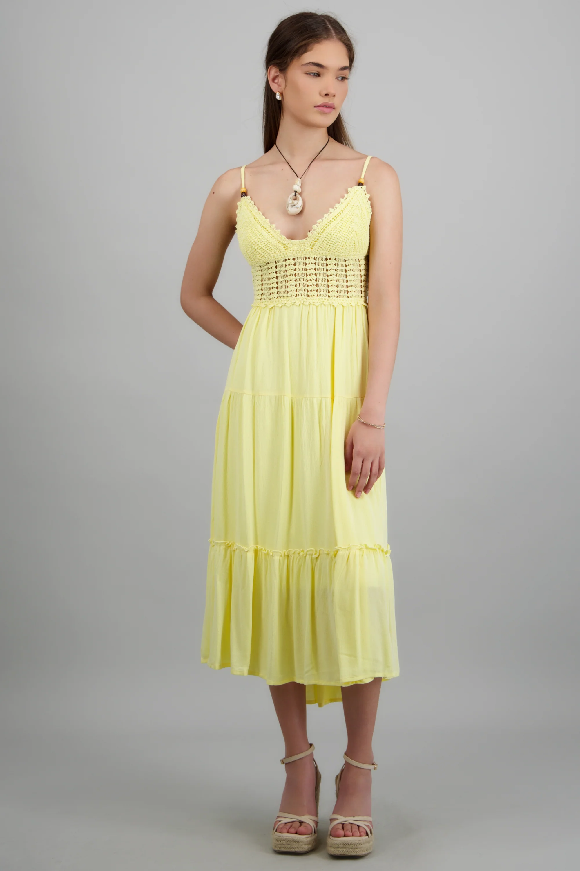 Vestido con crochet liso - Image 2