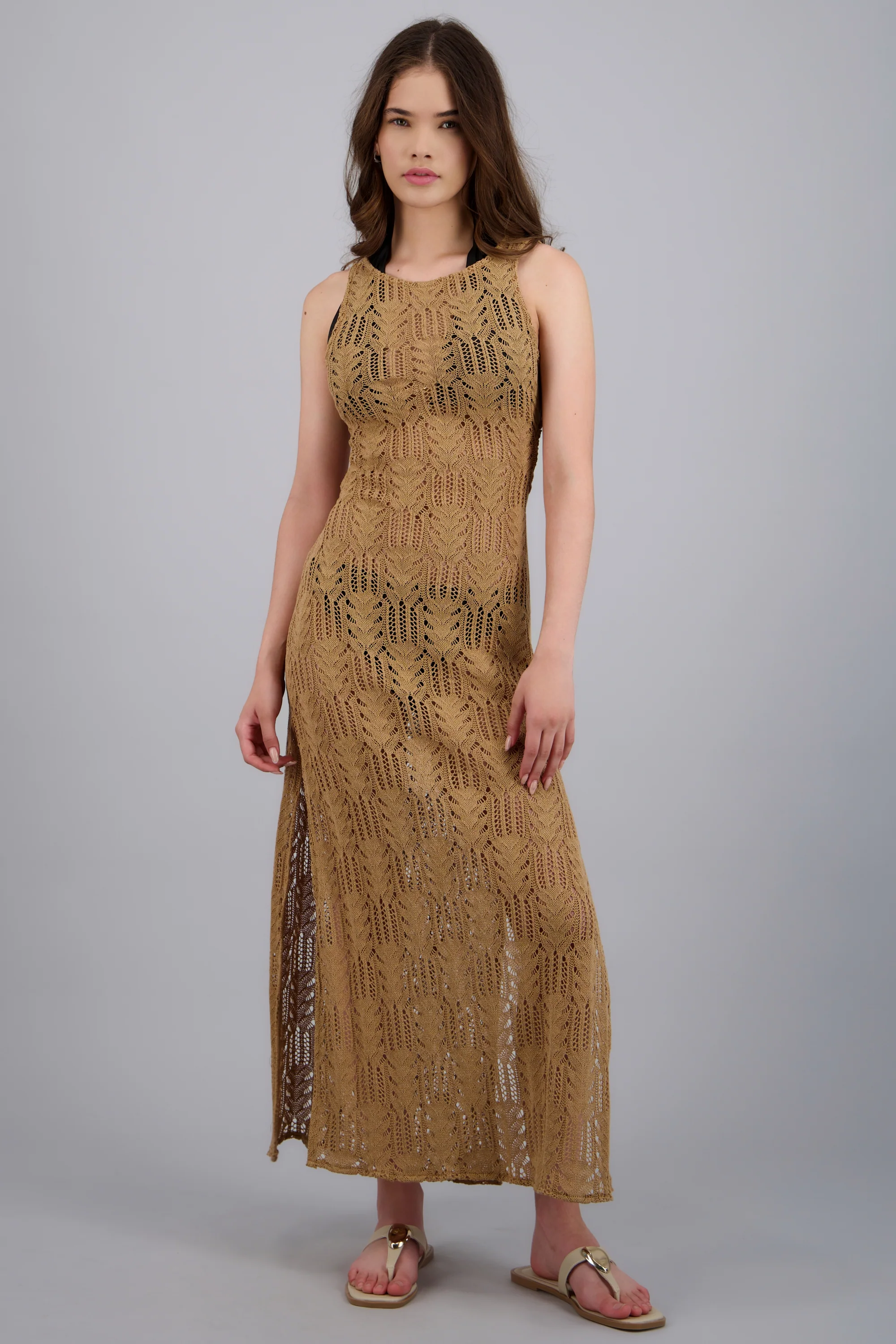 Vestido crochet sin mangas
