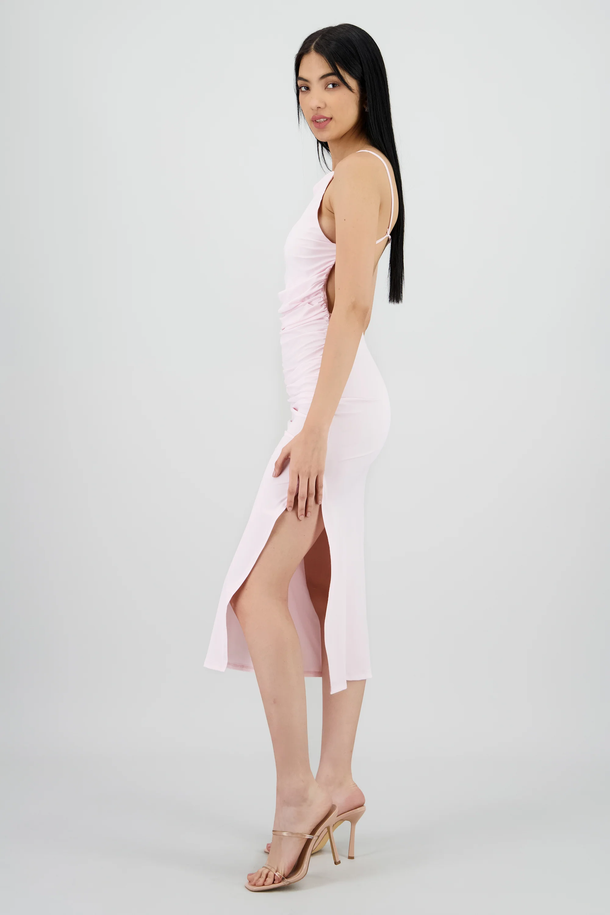 Vestido drapeado tirantes - Image 3