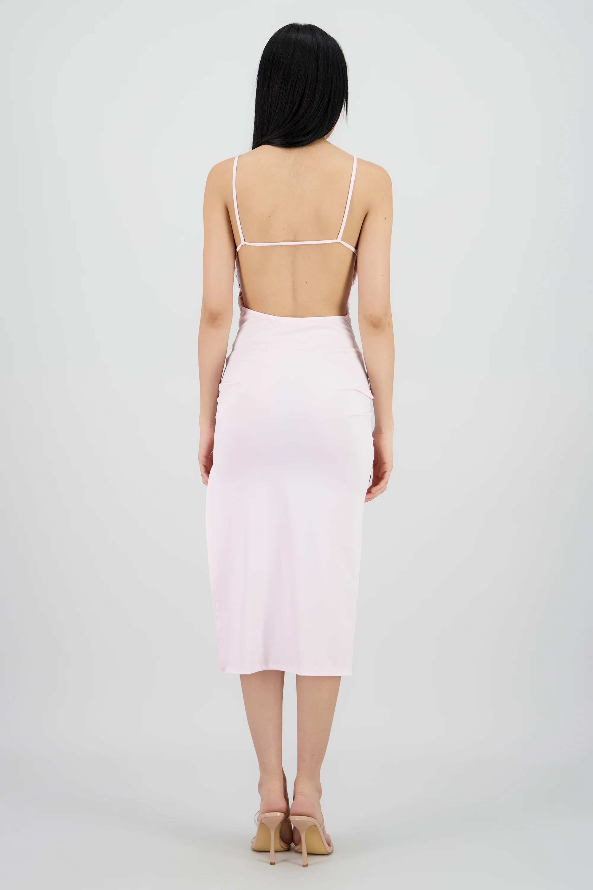 Vestido drapeado tirantes - Image 4