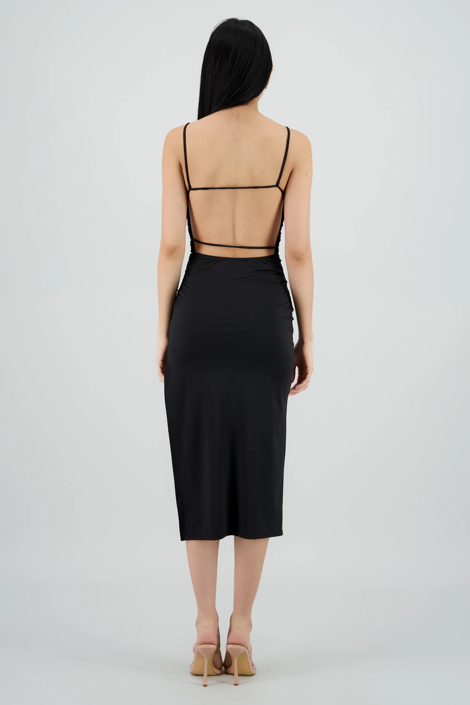 Vestido drapeado tirantes - Image 4