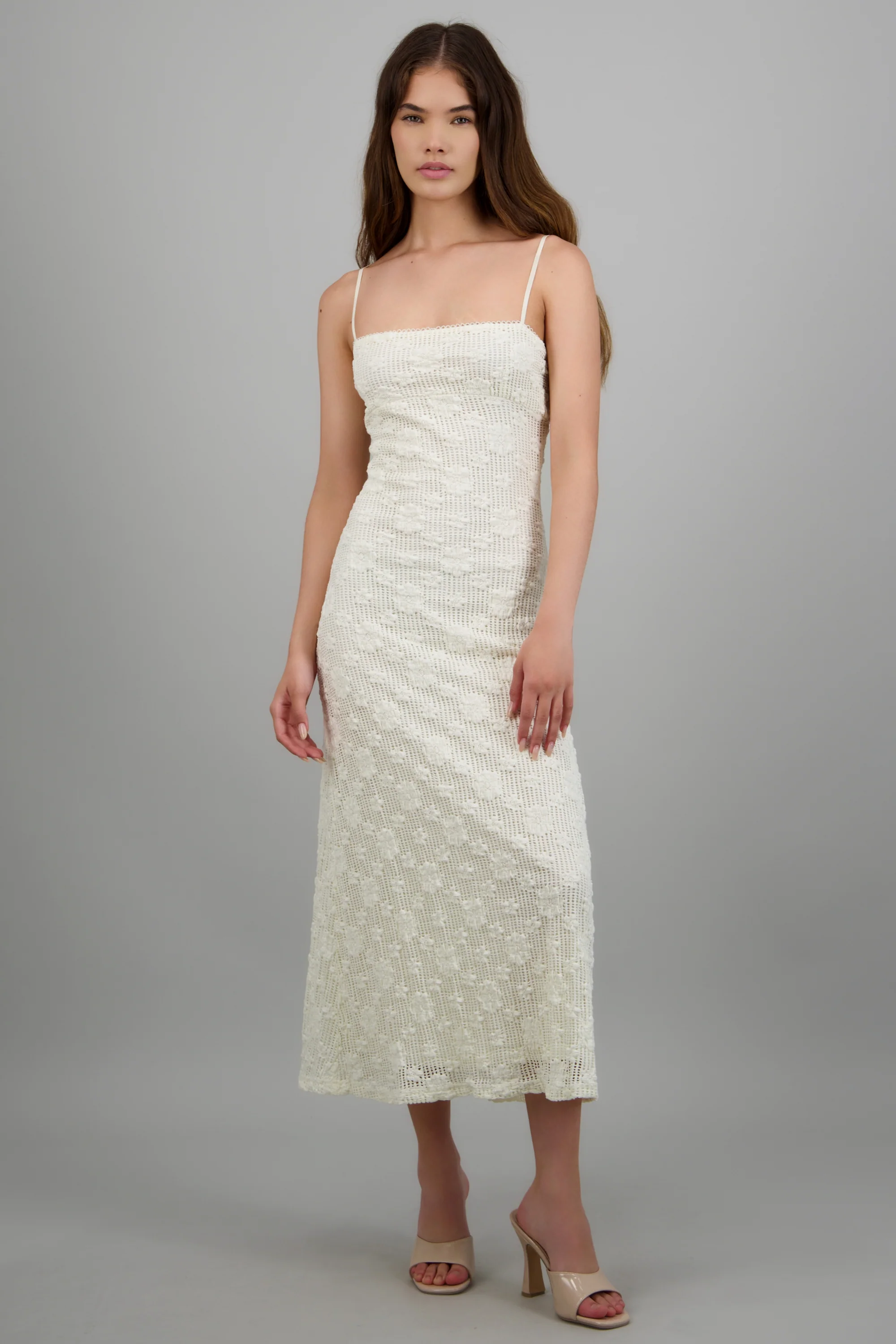 Vestido encaje con tirantes